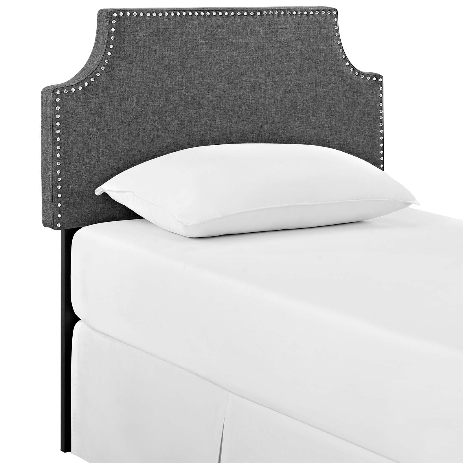 Modway Headboards - Laura Twin Upholstered Fabric Headboard Gray