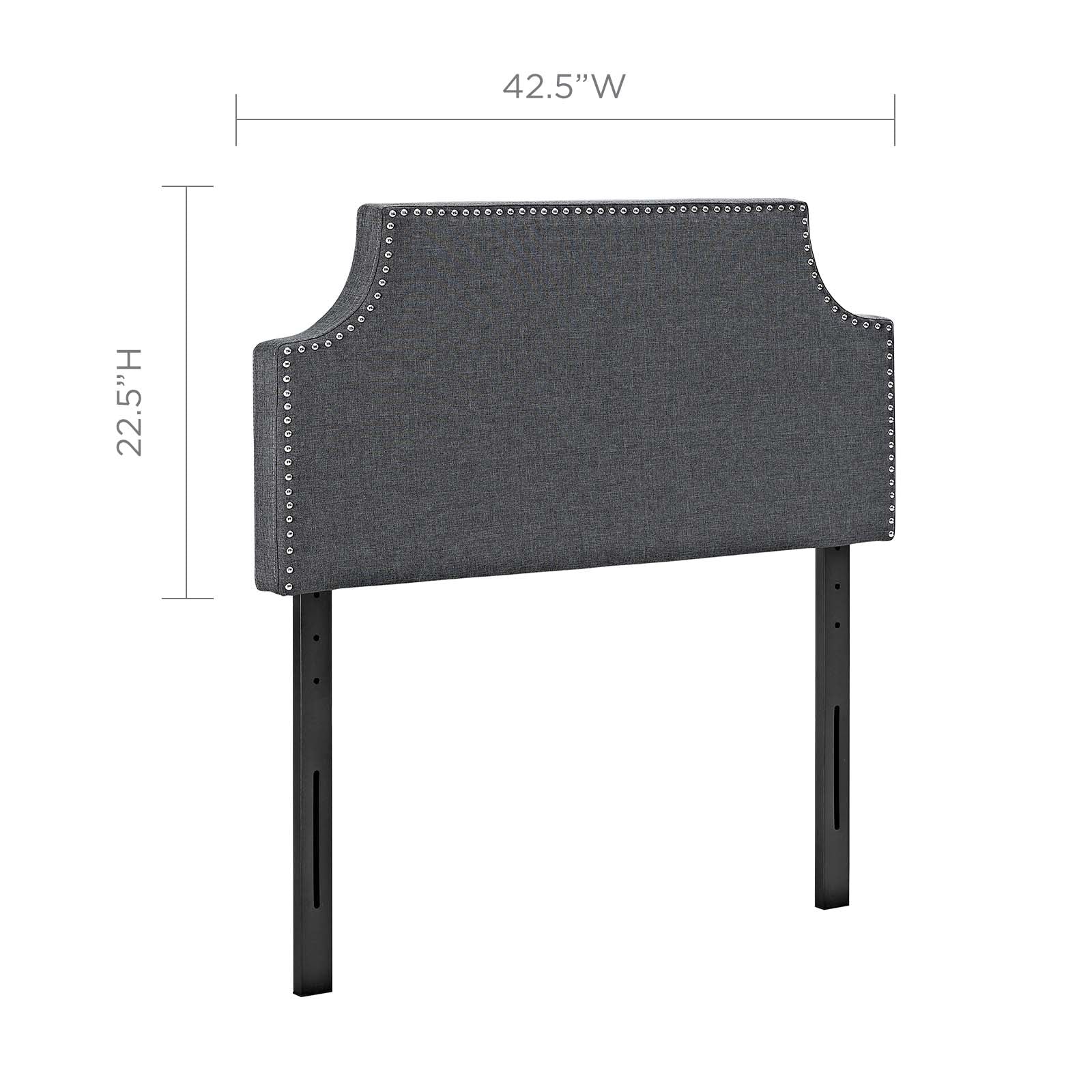 Modway Headboards - Laura Twin Upholstered Fabric Headboard Gray