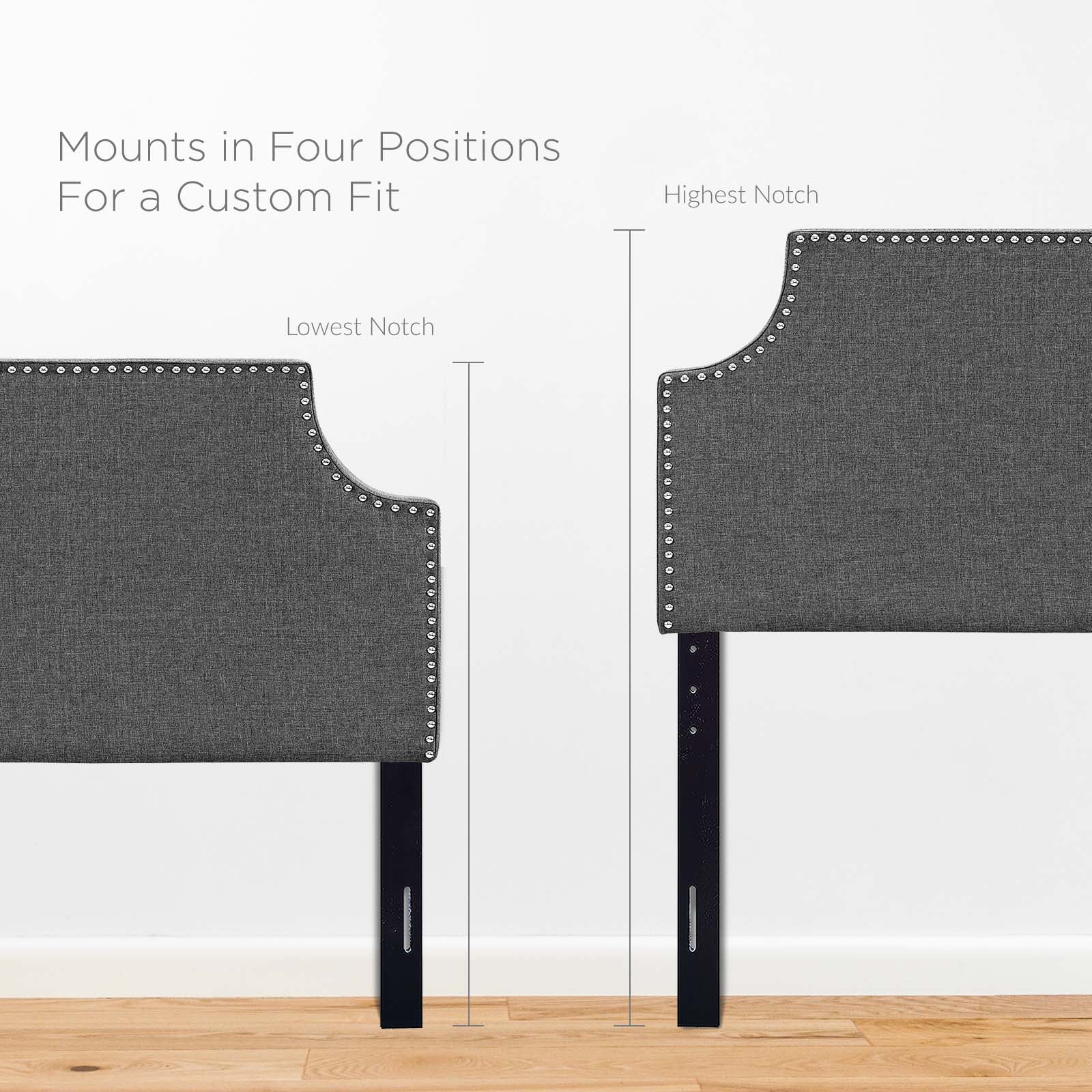 Modway Headboards - Laura Twin Upholstered Fabric Headboard Gray