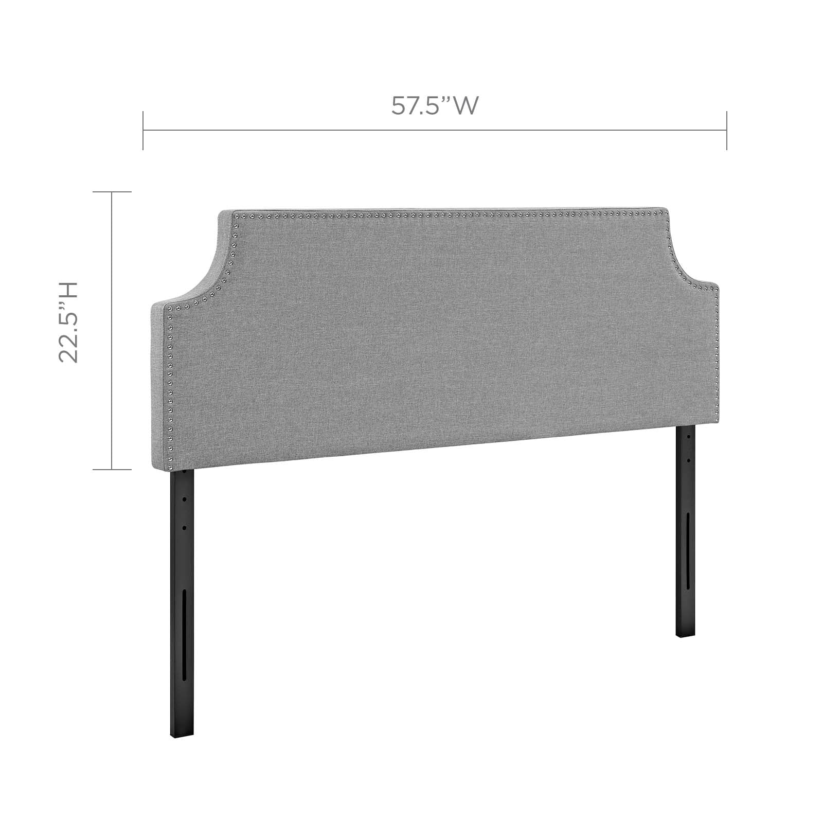 Modway Headboards - Laura Full Upholstered Fabric Headboard Gray