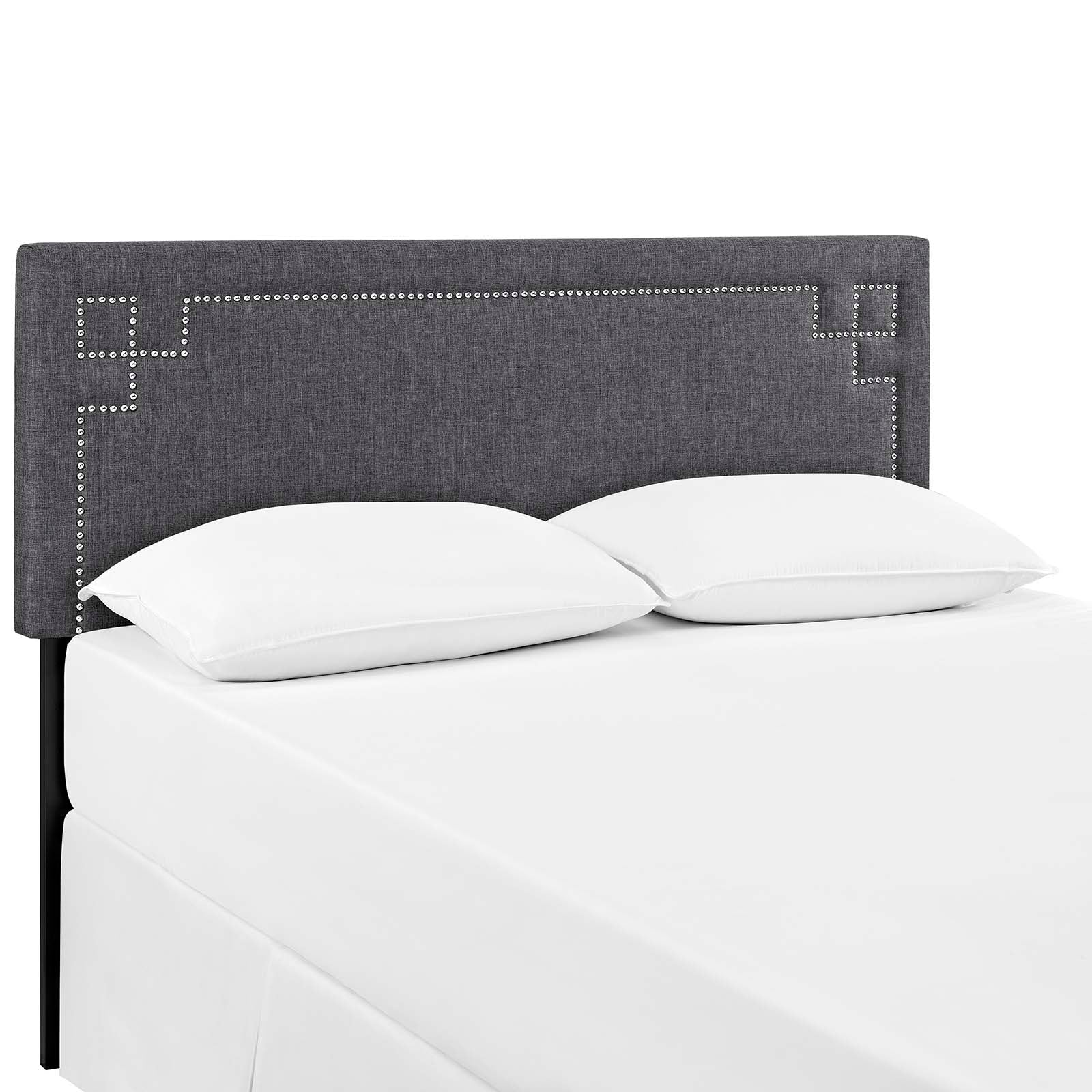 Modway Headboards - Josie-Queen-Upholstered-Fabric-Headboard-Gray