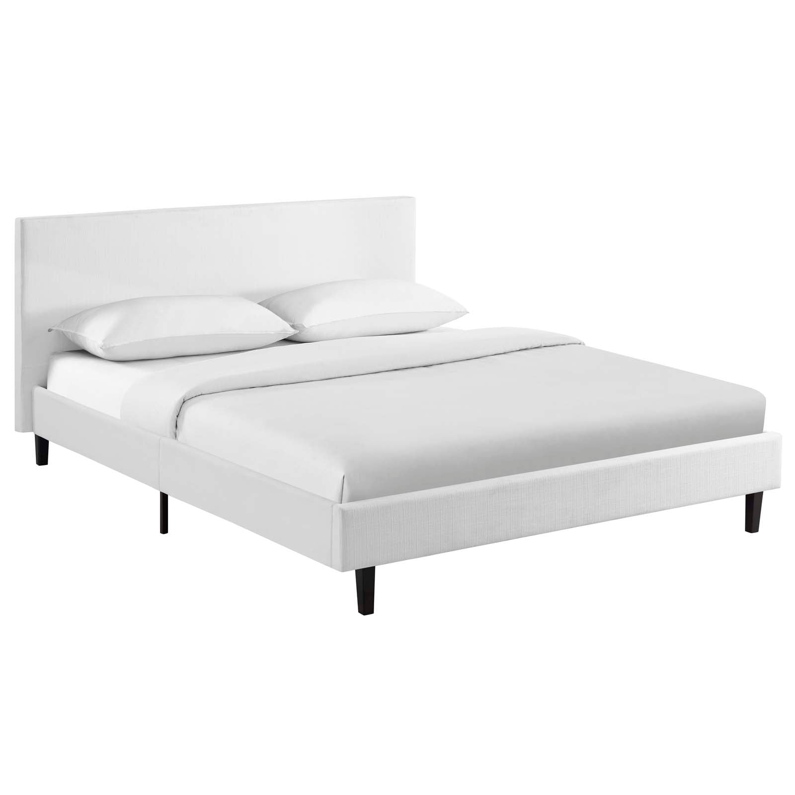 Modway Beds - Anya Full Fabric Bed White
