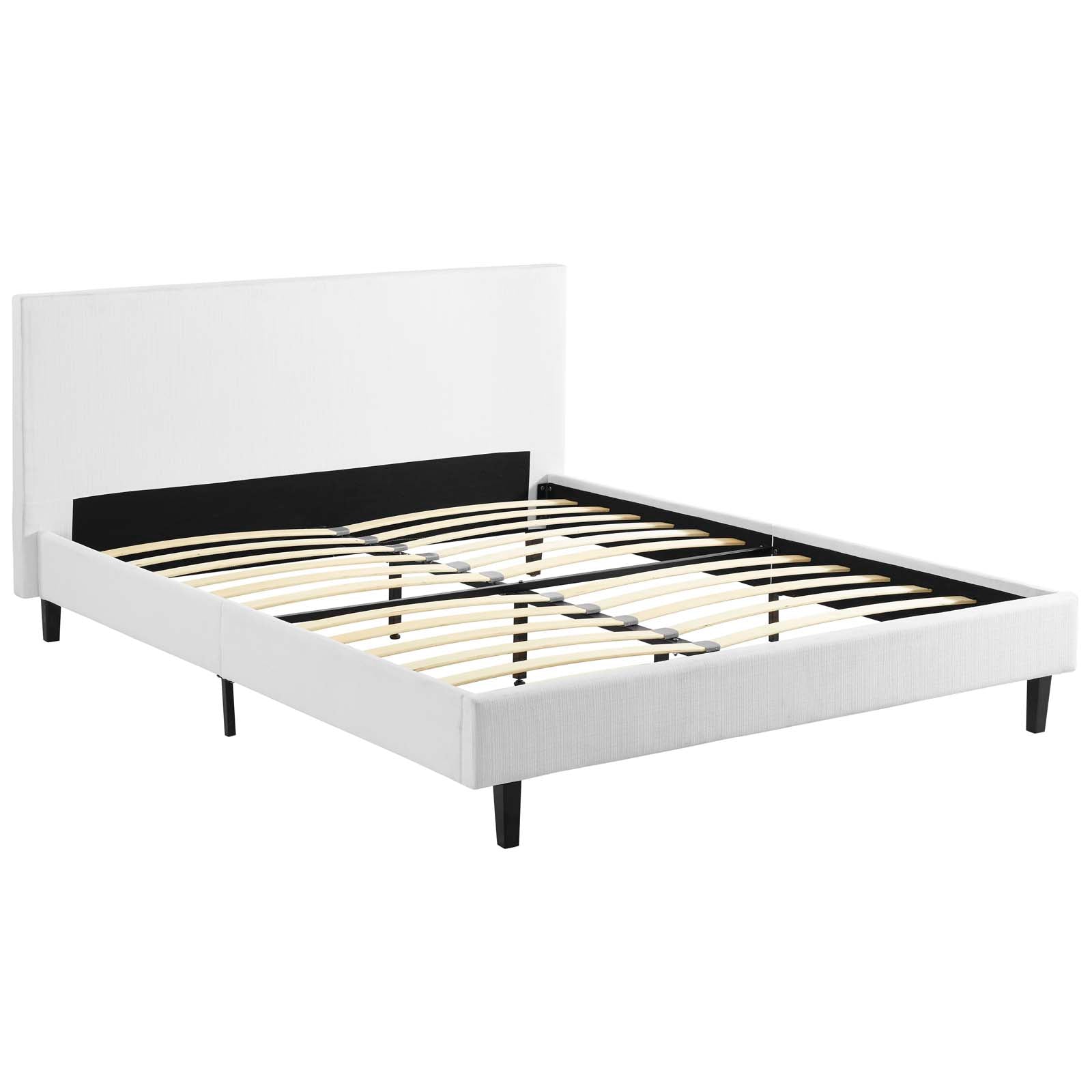 Modway Beds - Anya Full Fabric Bed White