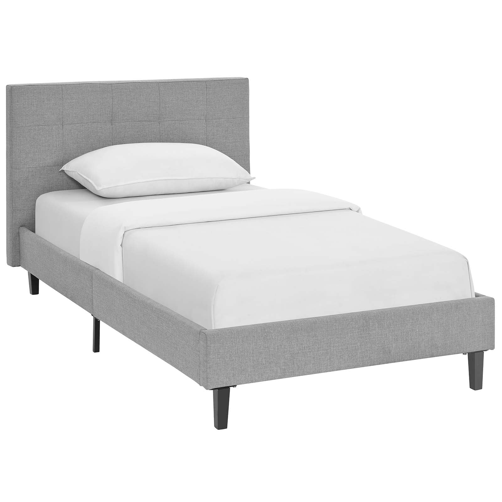 Modway Beds - Linnea Twin Bed Light Gray