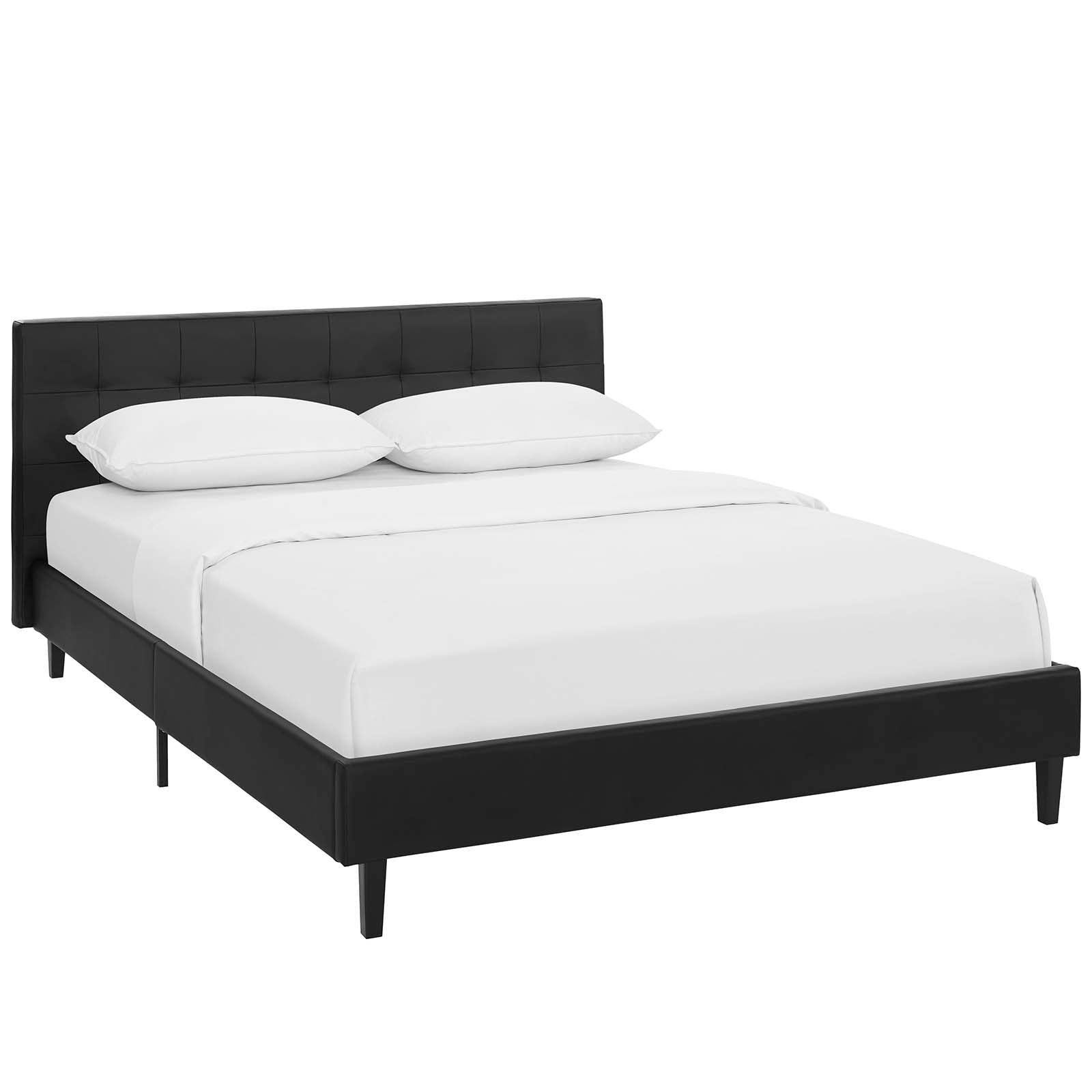 Modway Beds - Linnea Full Faux Leather Bed Black