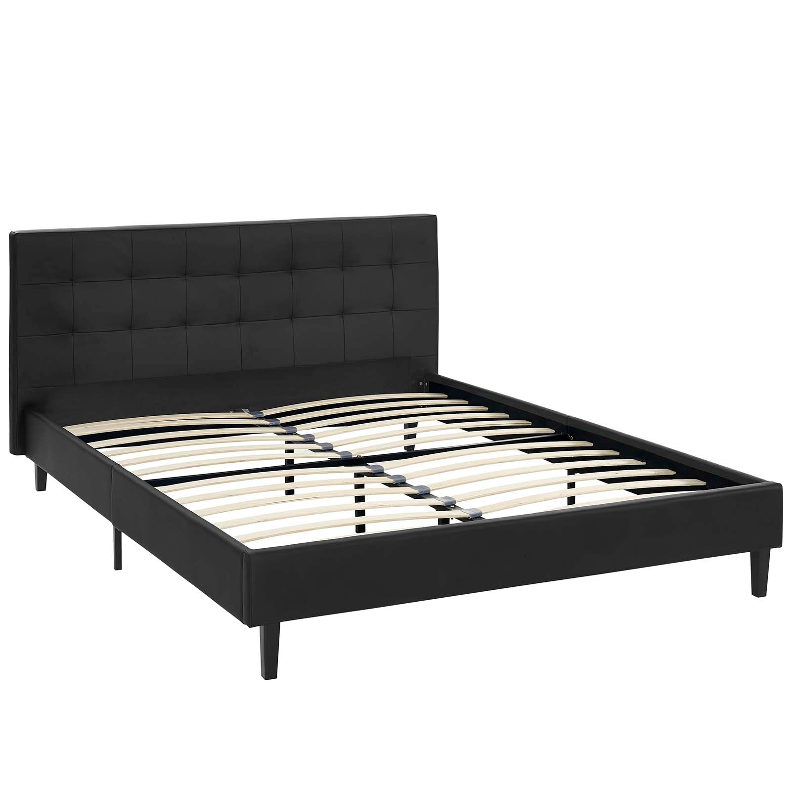 Modway Beds - Linnea Full Faux Leather Bed Black