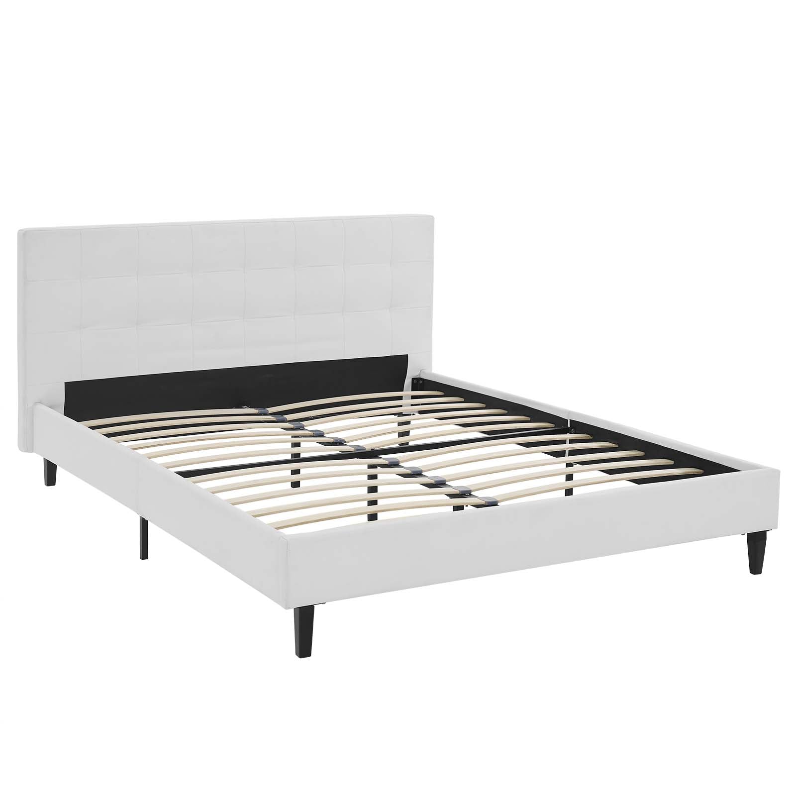 Modway Beds - Linnea Full Faux Leather Bed White