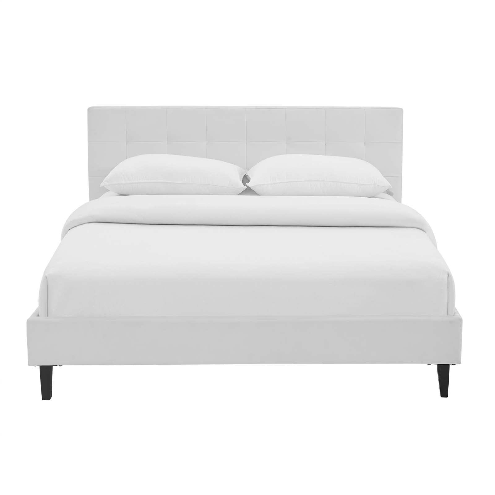 Modway Beds - Linnea Full Faux Leather Bed White