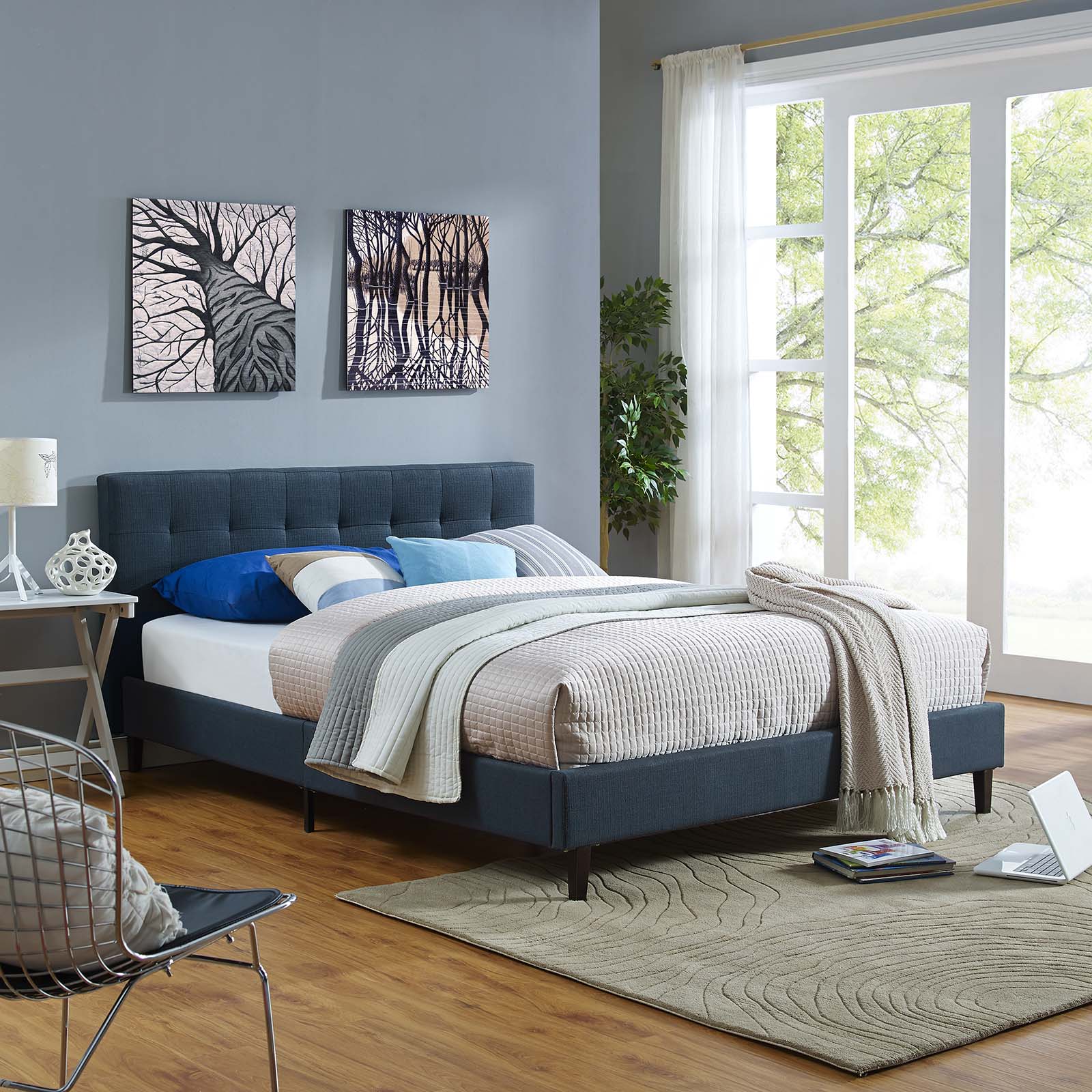 Modway Beds - Linnea Full Bed Azure