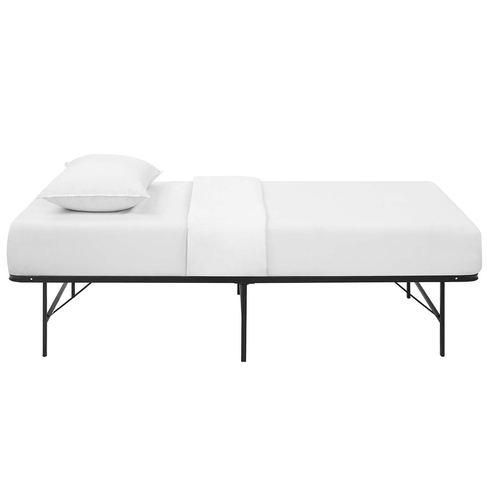Modway Beds - Horizon Twin Stainless Steel Bed Frame Brown
