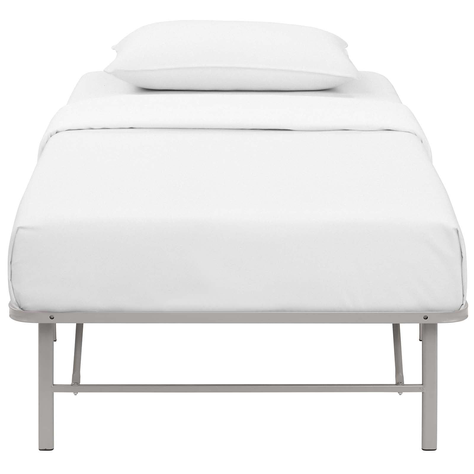 Modway Beds - Horizon Twin Stainless Steel Bed Frame Gray