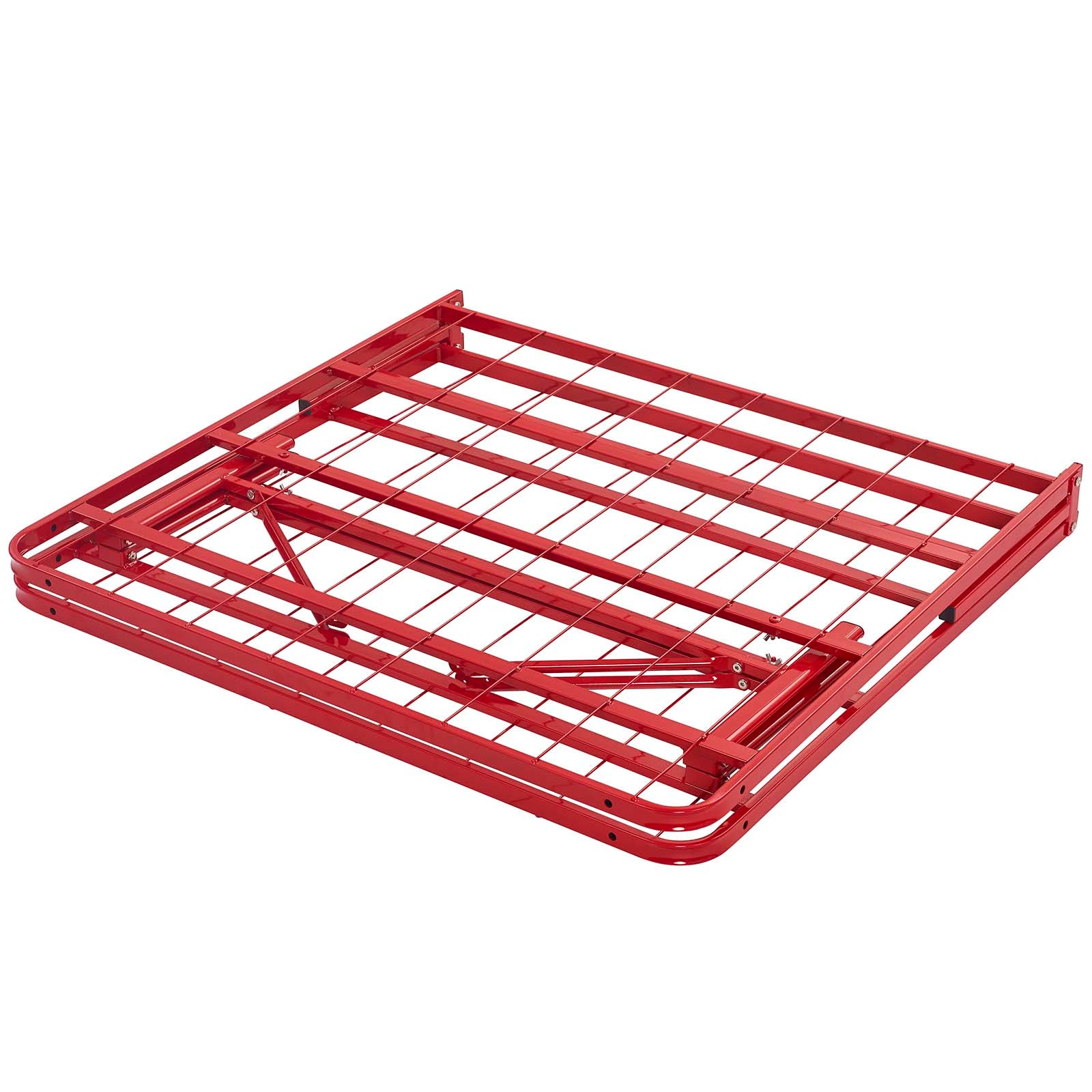Modway Beds - Horizon Twin Stainless Steel Bed Frame Red