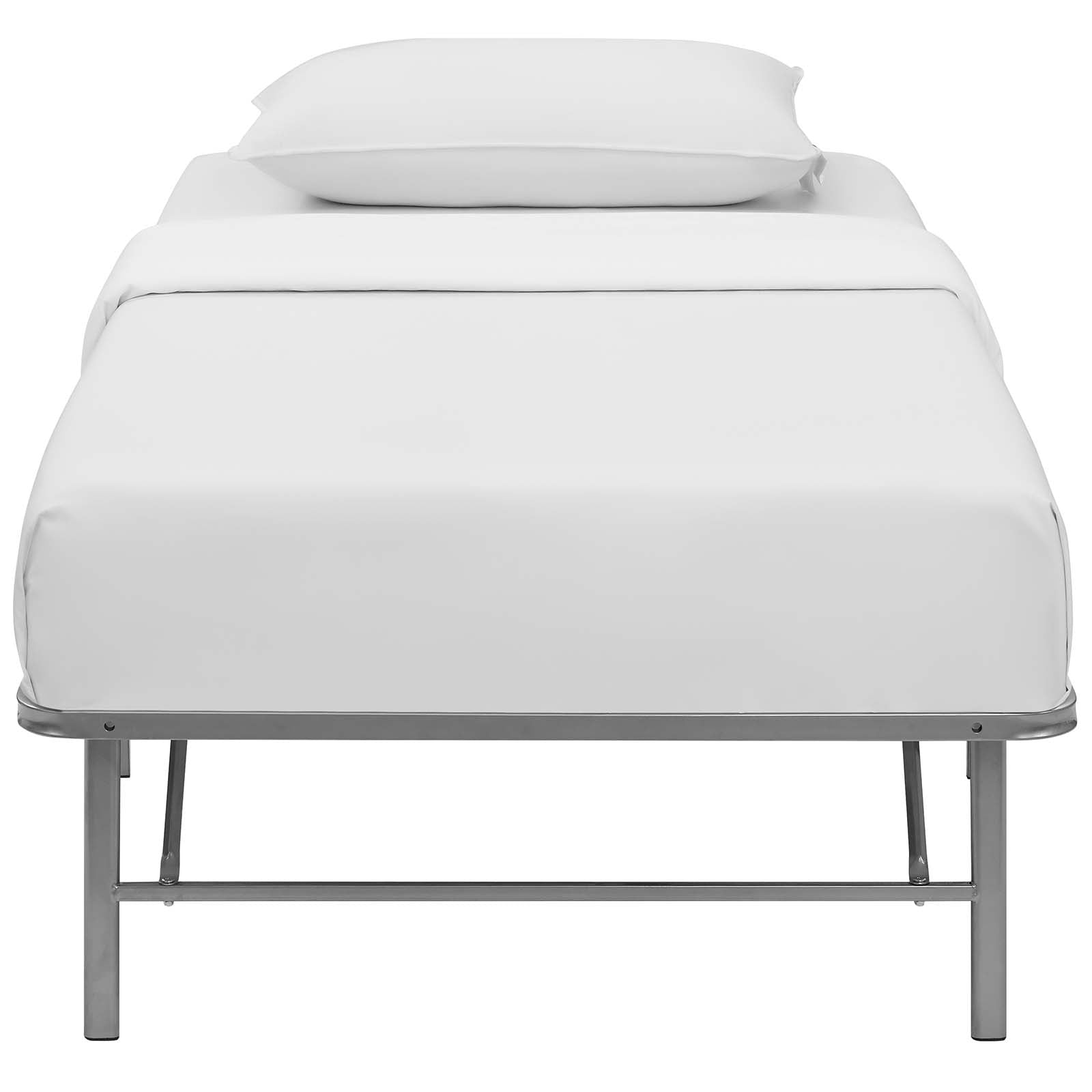 Modway Beds - Horizon Twin Stainless Steel Bed Frame Silver