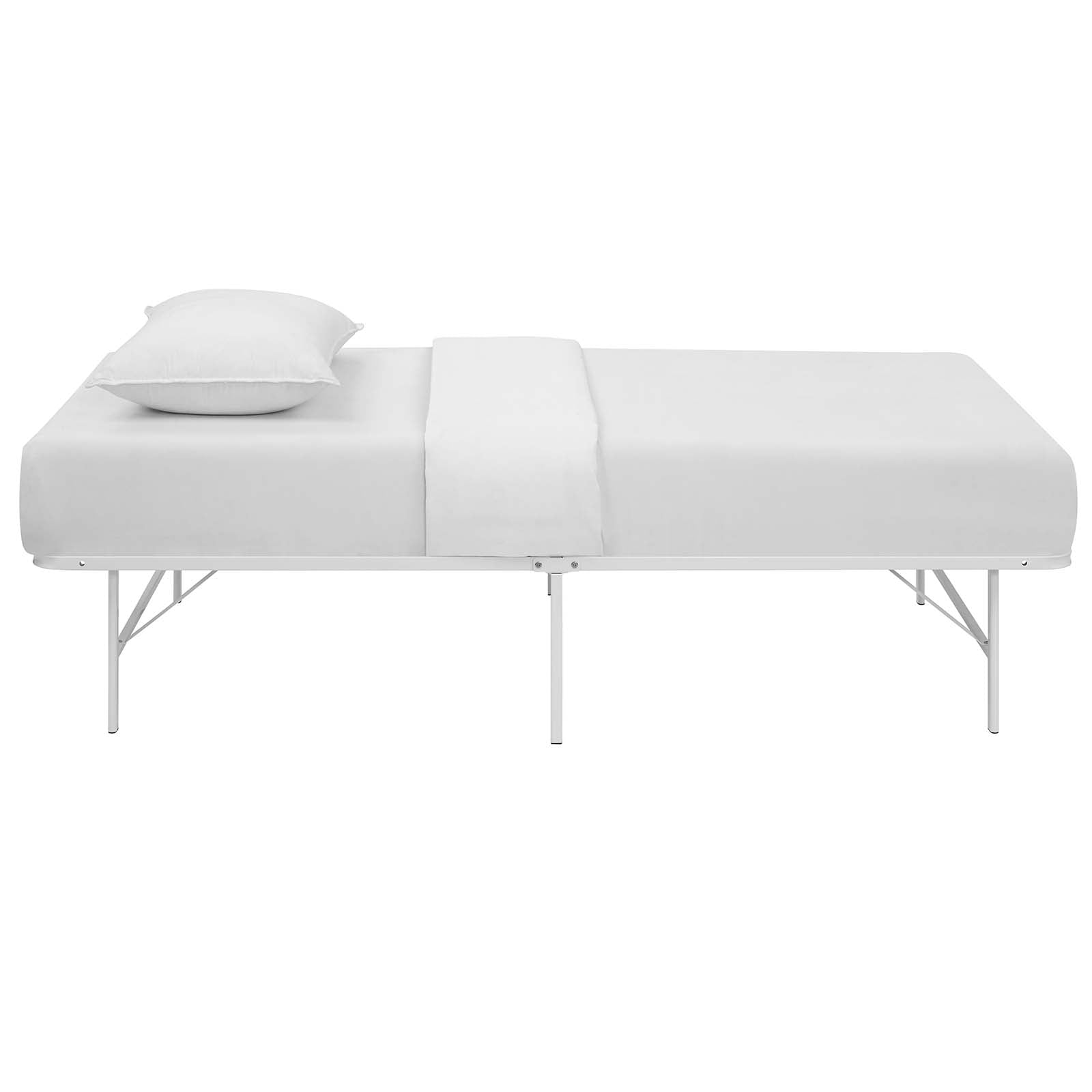 Modway Beds - Horizon Twin Stainless Steel Bed Frame White