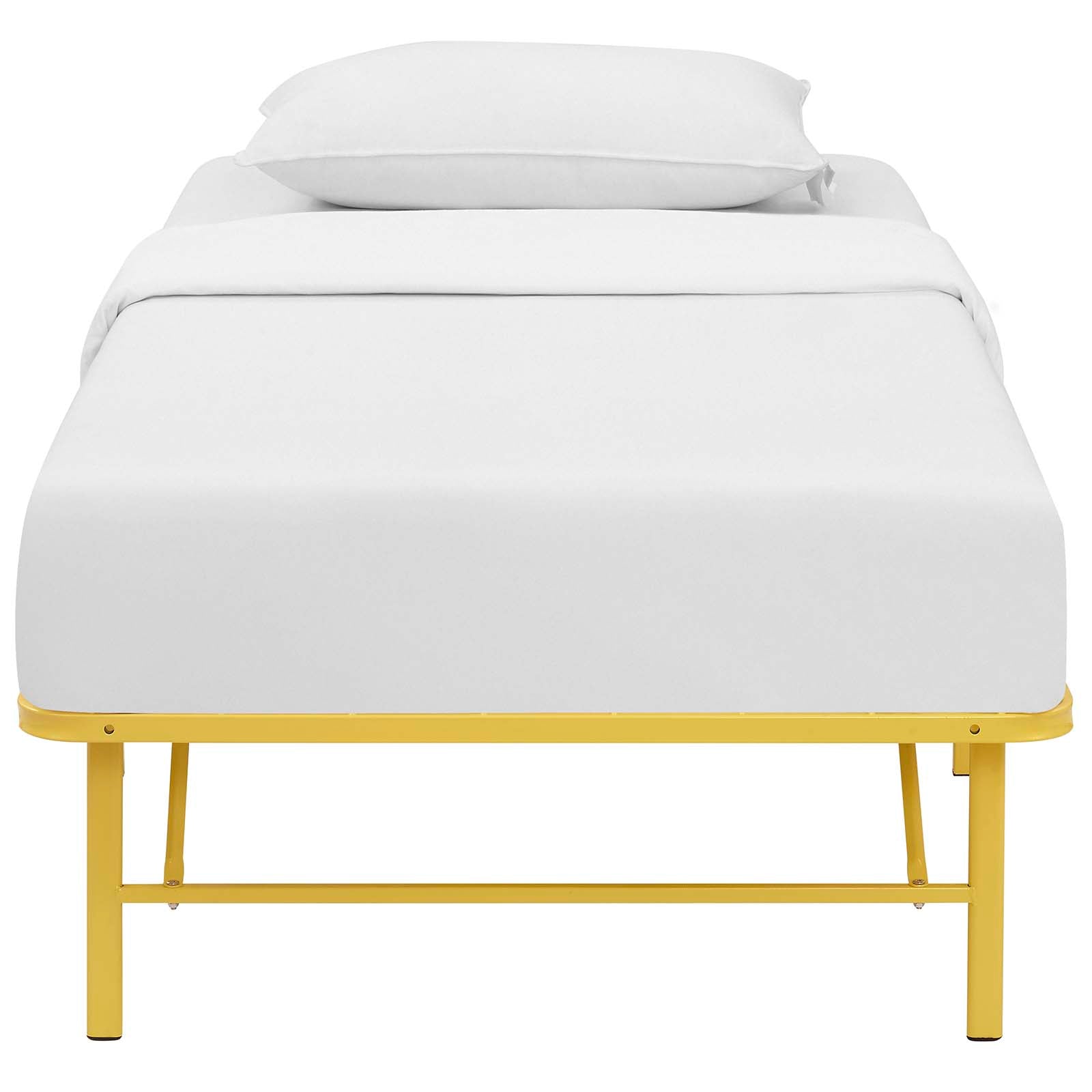 Modway Beds - Horizon Twin Stainless Steel Bed Frame Yellow