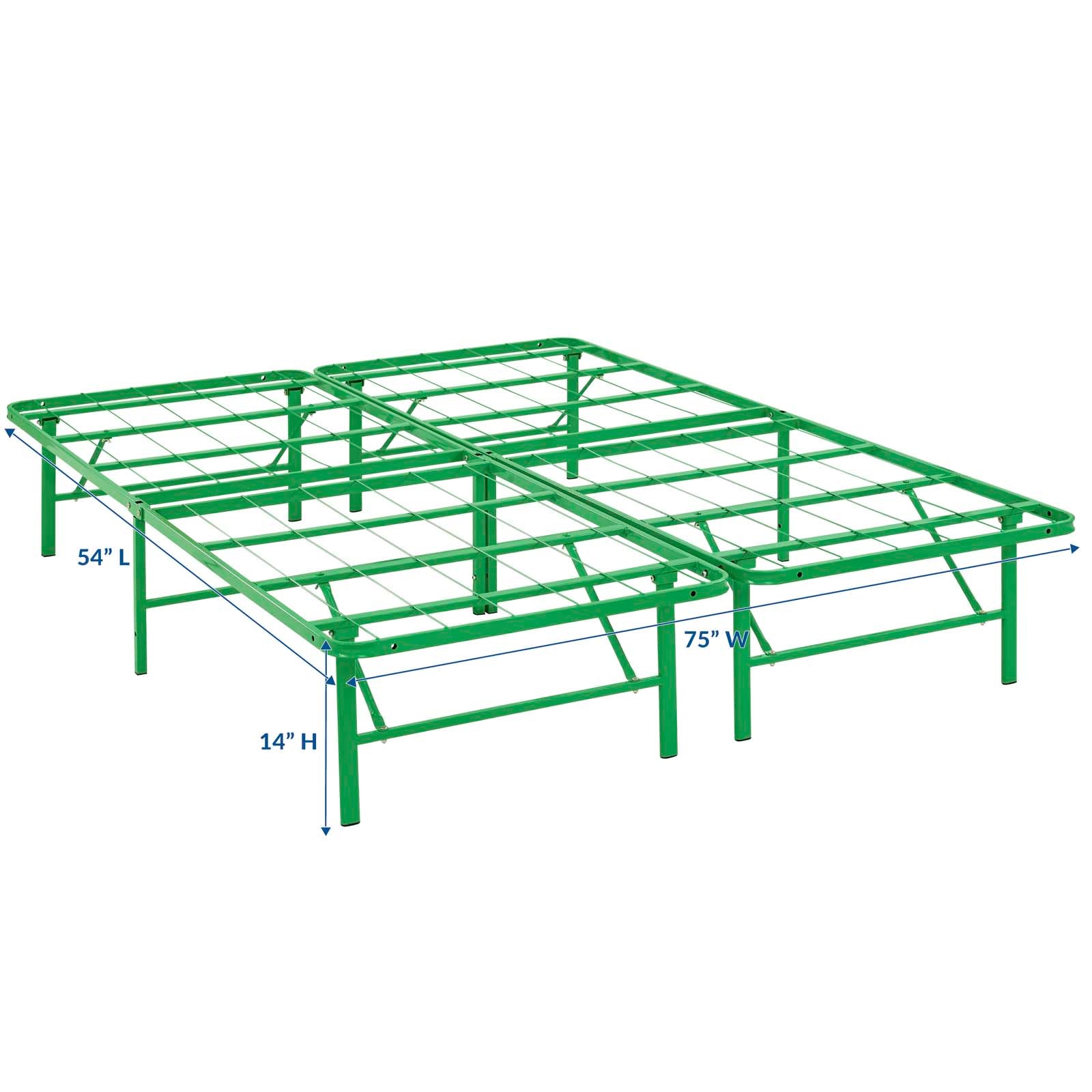 Modway Beds - Horizon Full Stainless Steel Bed Frame Green