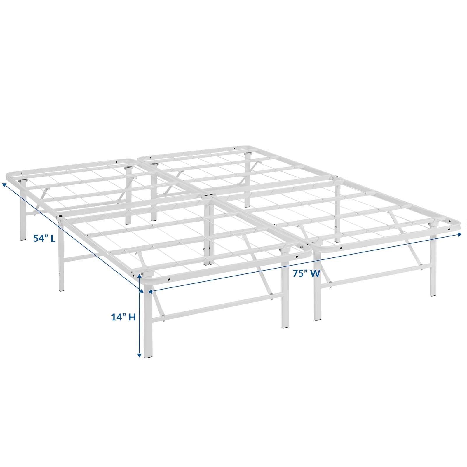 Modway Beds - Horizon Full Stainless Steel Bed Frame White