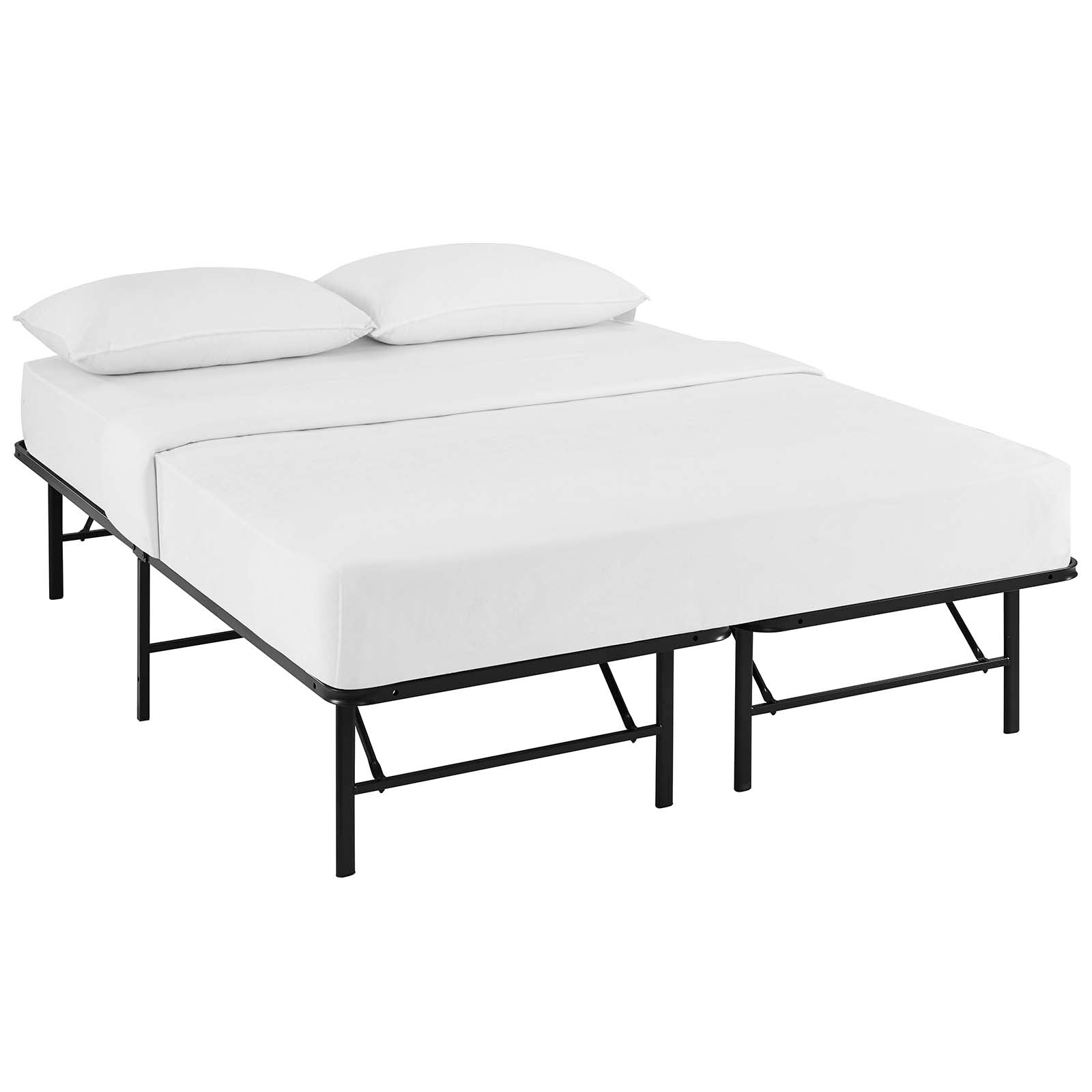 Modway Beds - Horizon Queen Stainless Steel Bed Frame Brown