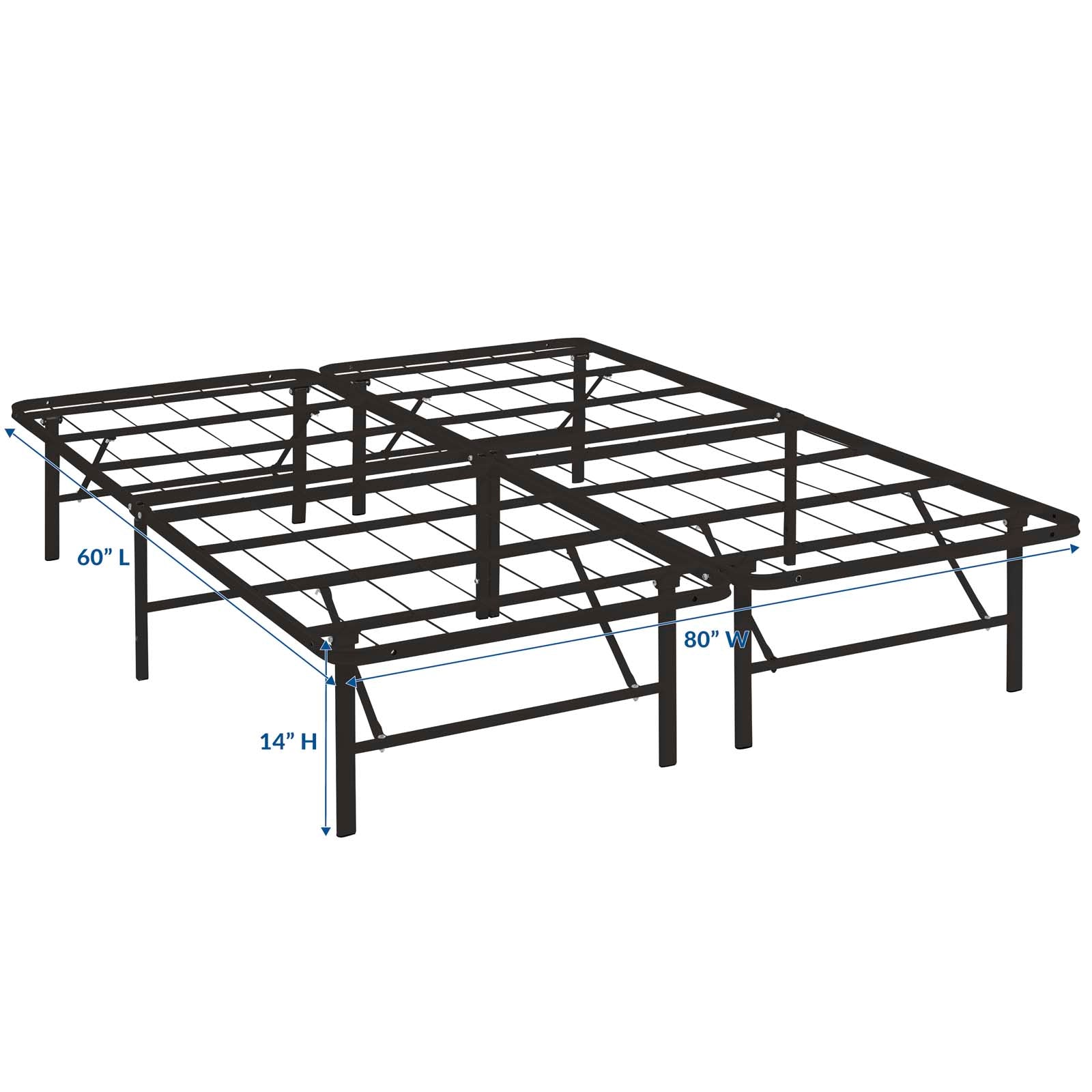 Modway Beds - Horizon Queen Stainless Steel Bed Frame Brown
