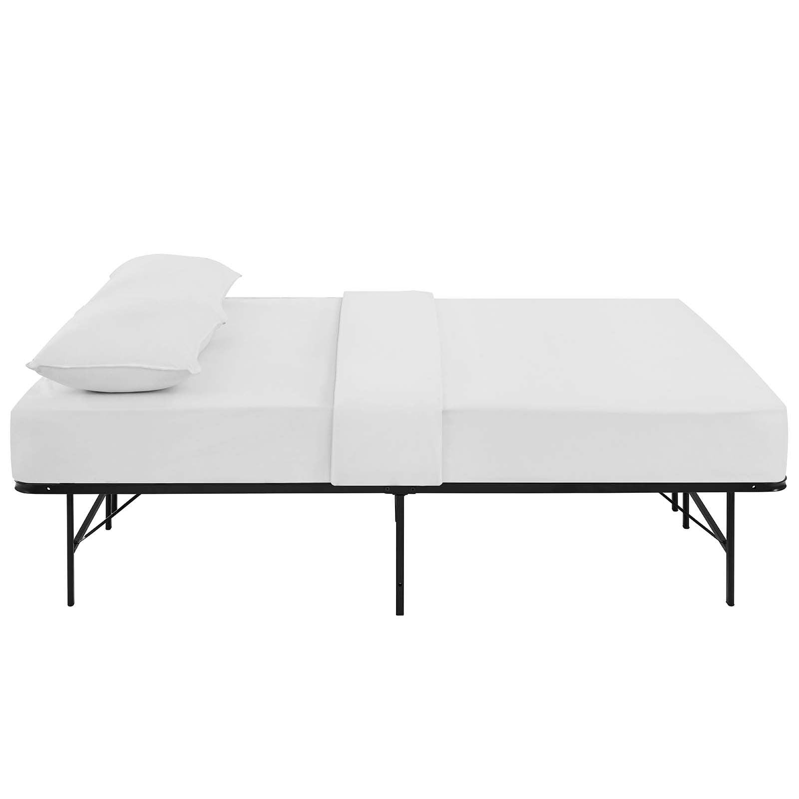 Modway Beds - Horizon Queen Stainless Steel Bed Frame Brown