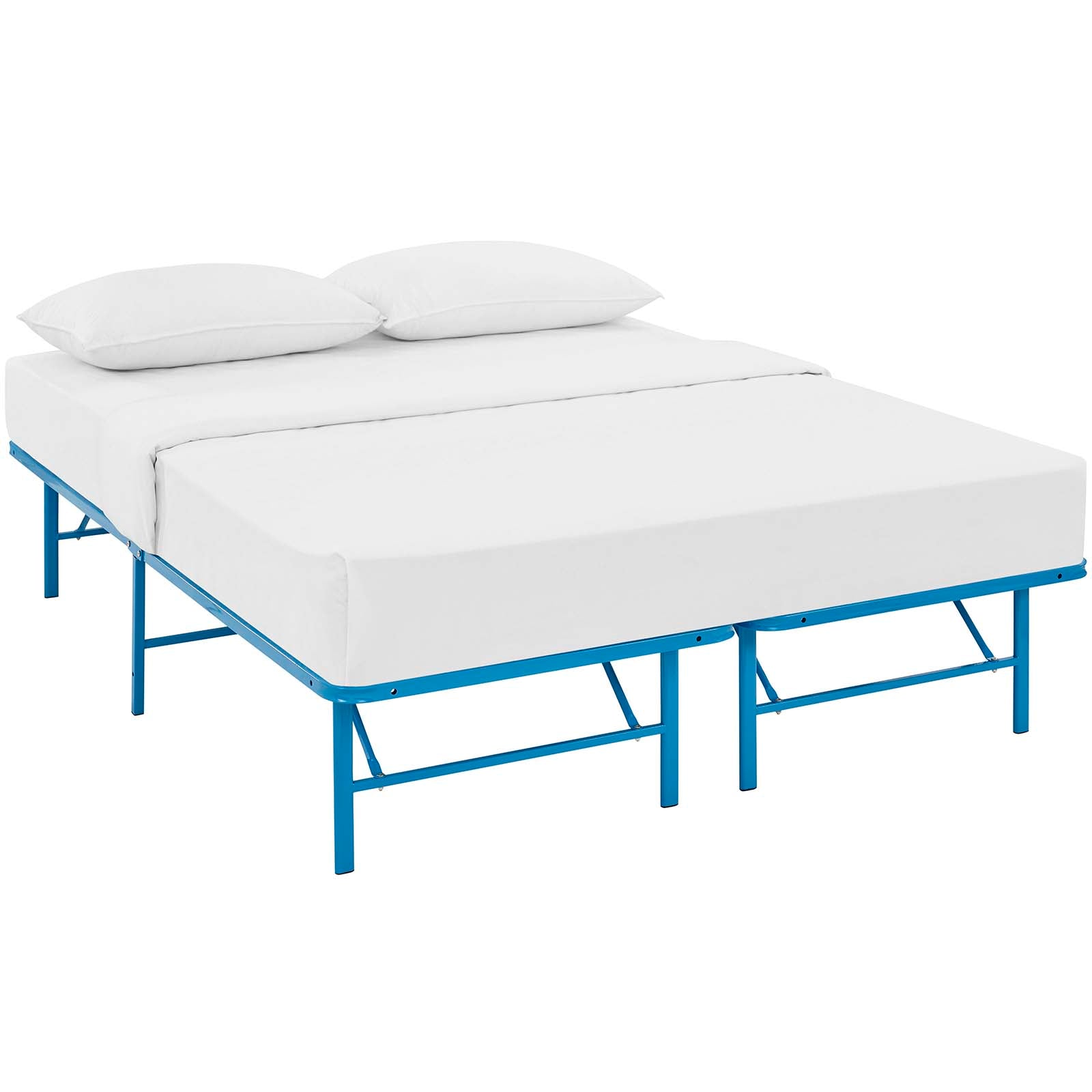 Modway Beds - Horizon Queen Stainless Steel Bed Frame Light Blue
