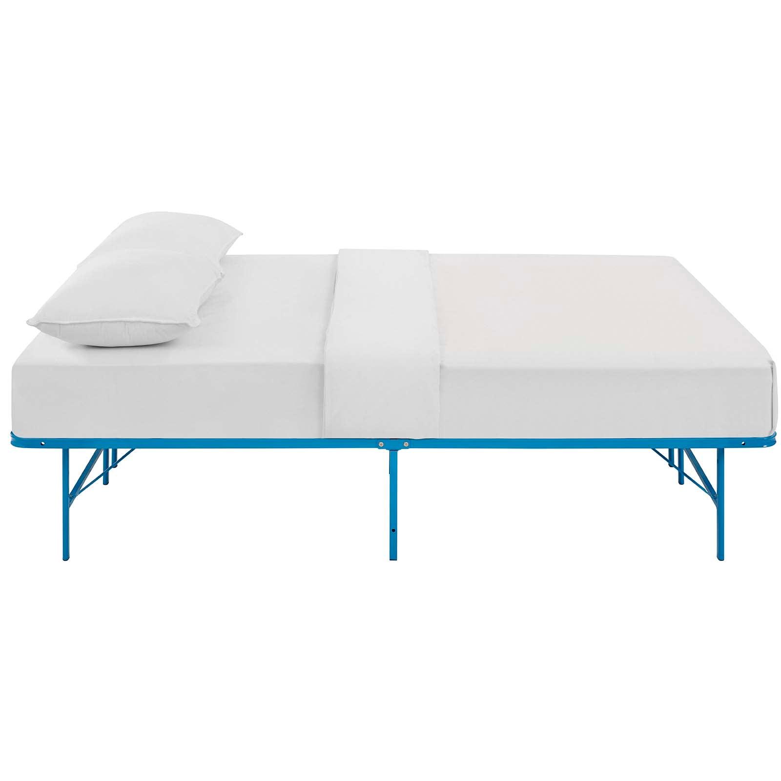 Modway Beds - Horizon Queen Stainless Steel Bed Frame Light Blue
