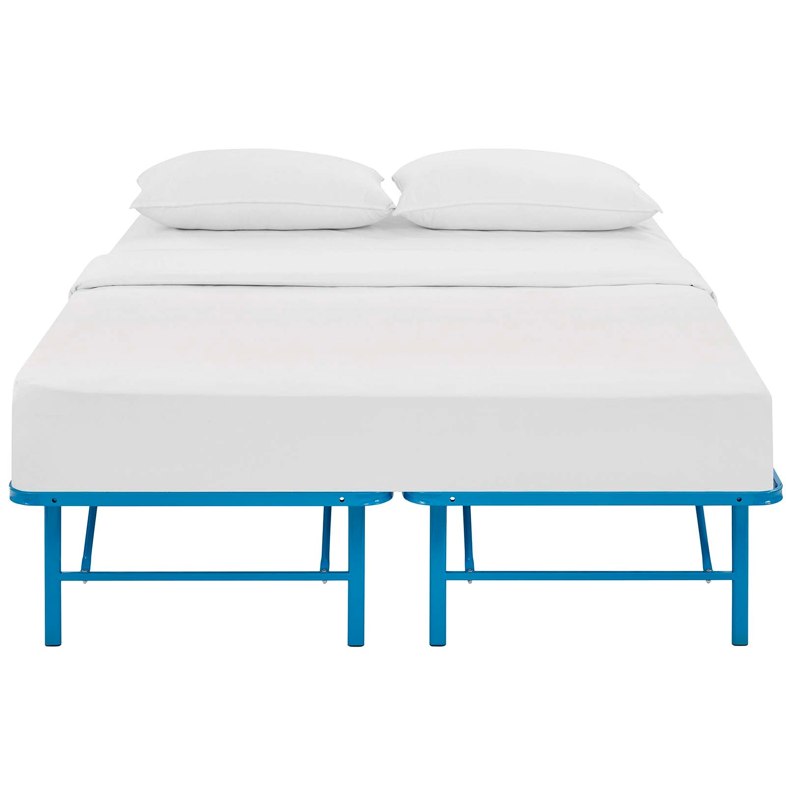 Modway Beds - Horizon Queen Stainless Steel Bed Frame Light Blue