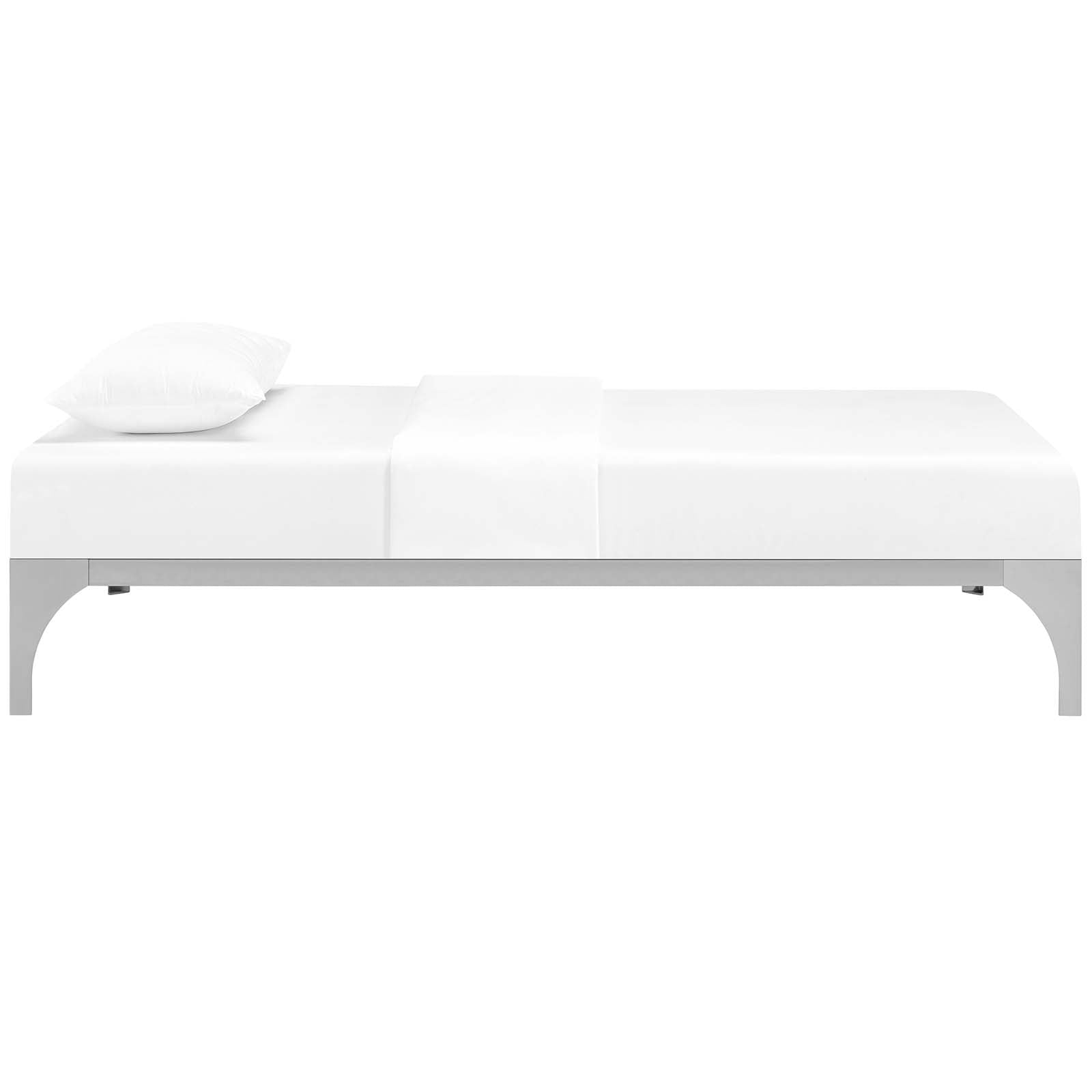 Modway Beds - Ollie Twin Bed Frame Silver