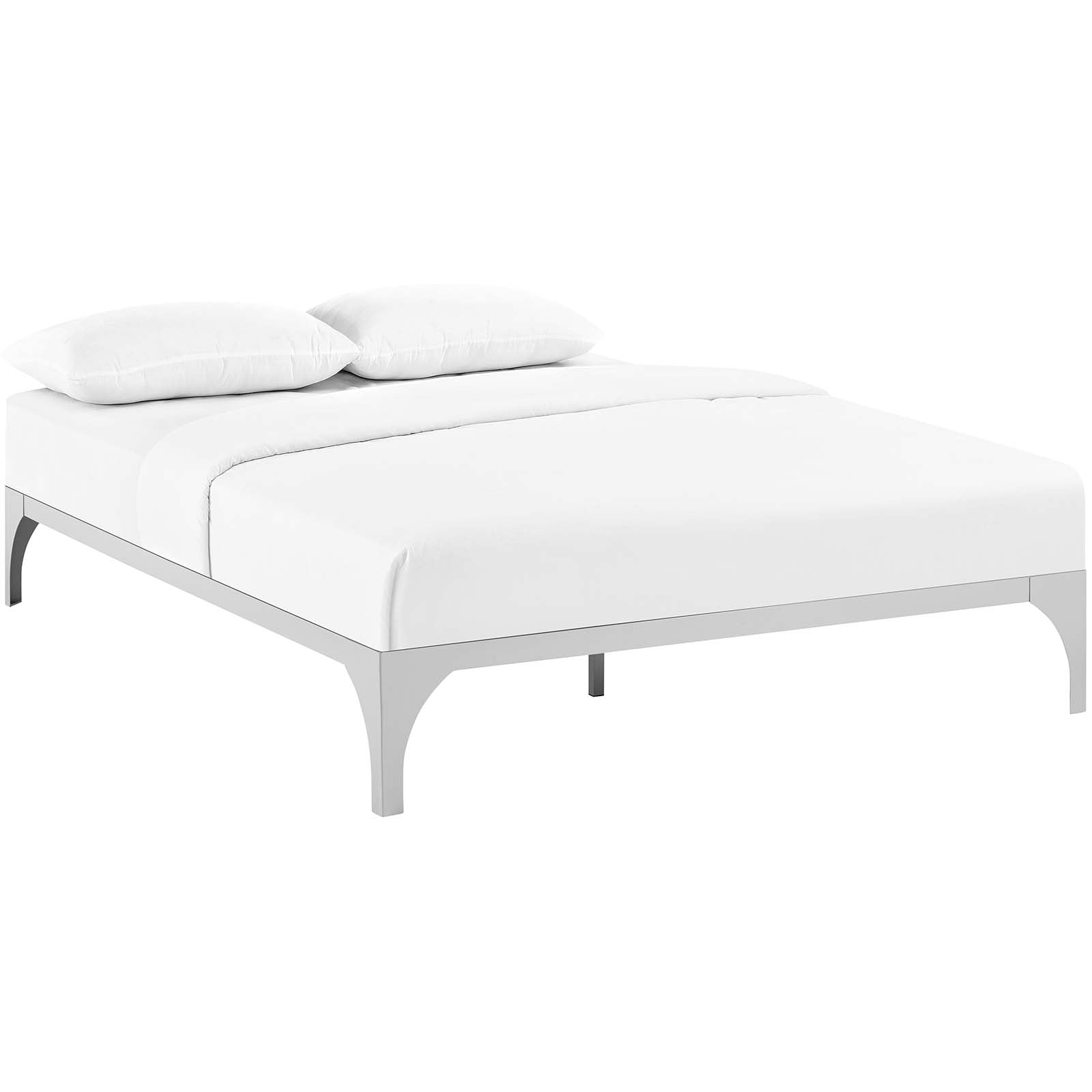 Modway Beds - Ollie King Bed Frame Silver