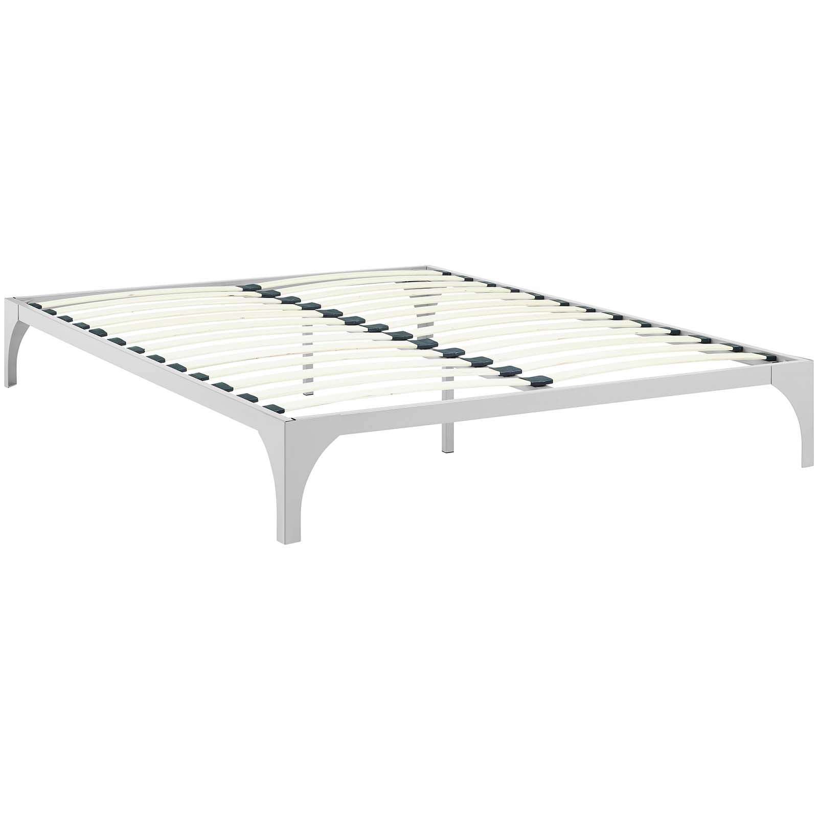 Modway Beds - Ollie King Bed Frame Silver