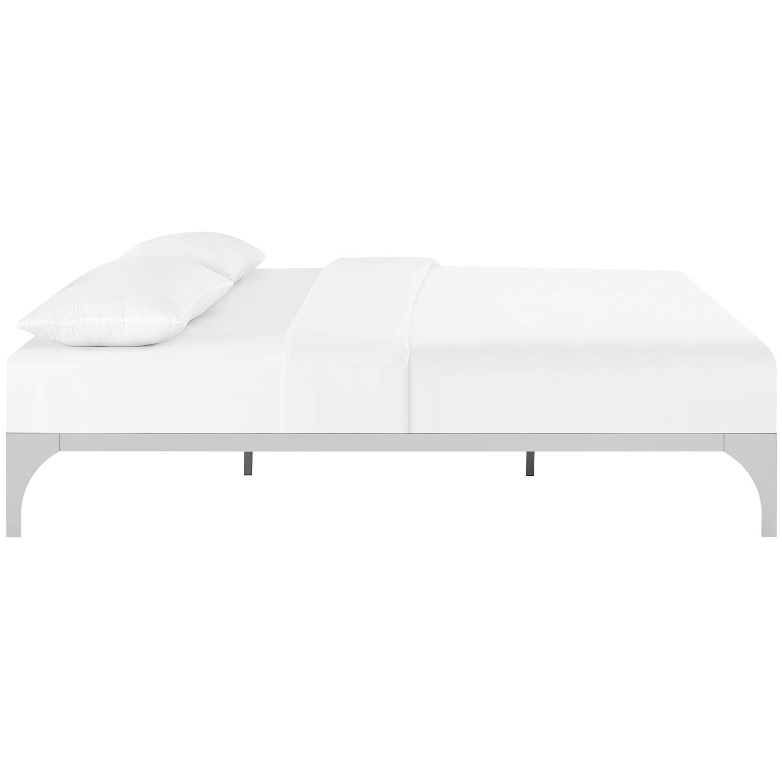 Modway Beds - Ollie King Bed Frame Silver