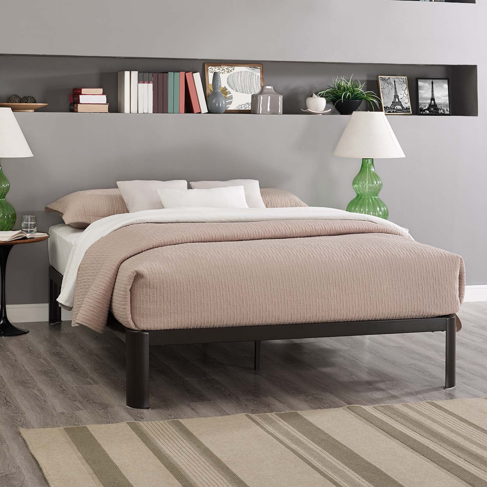 Modway Beds - Corinne Queen Bed Frame Brown