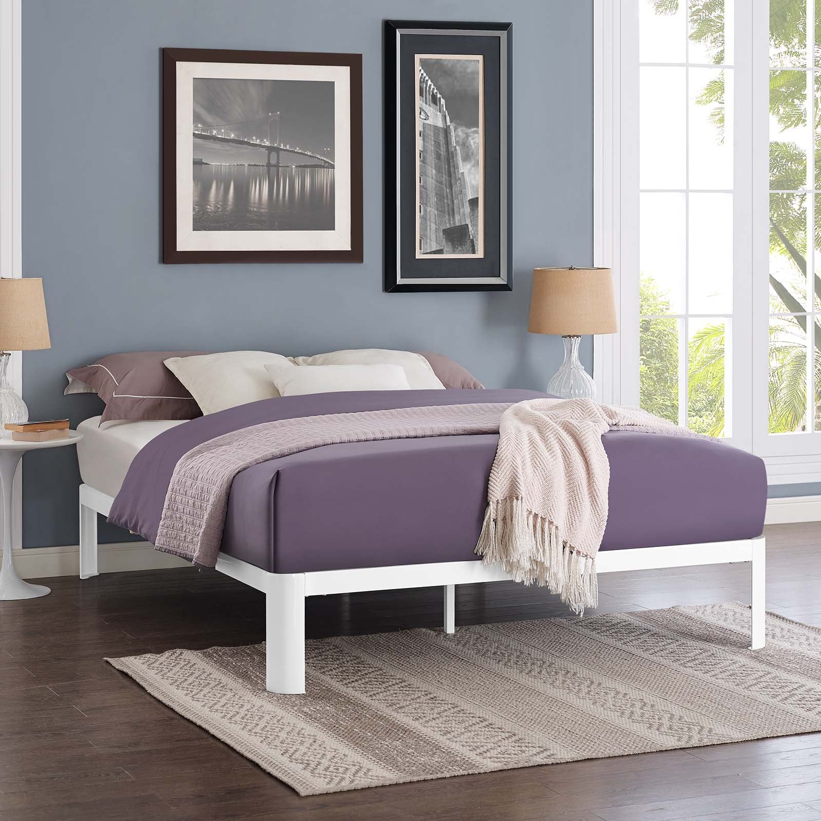 Modway Beds - Corinne Queen Bed Frame White