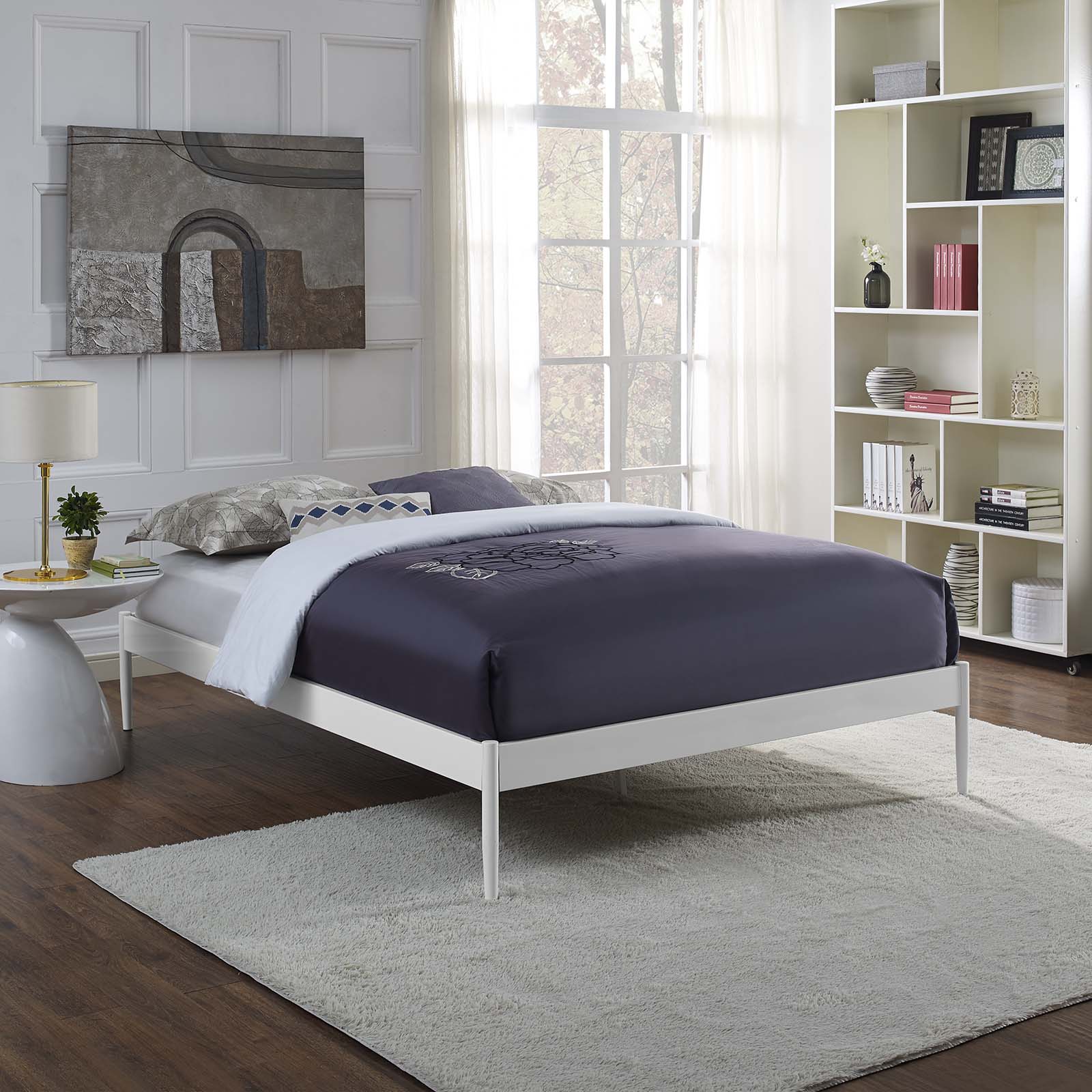 Modway Beds - Elsie King Bed Frame White