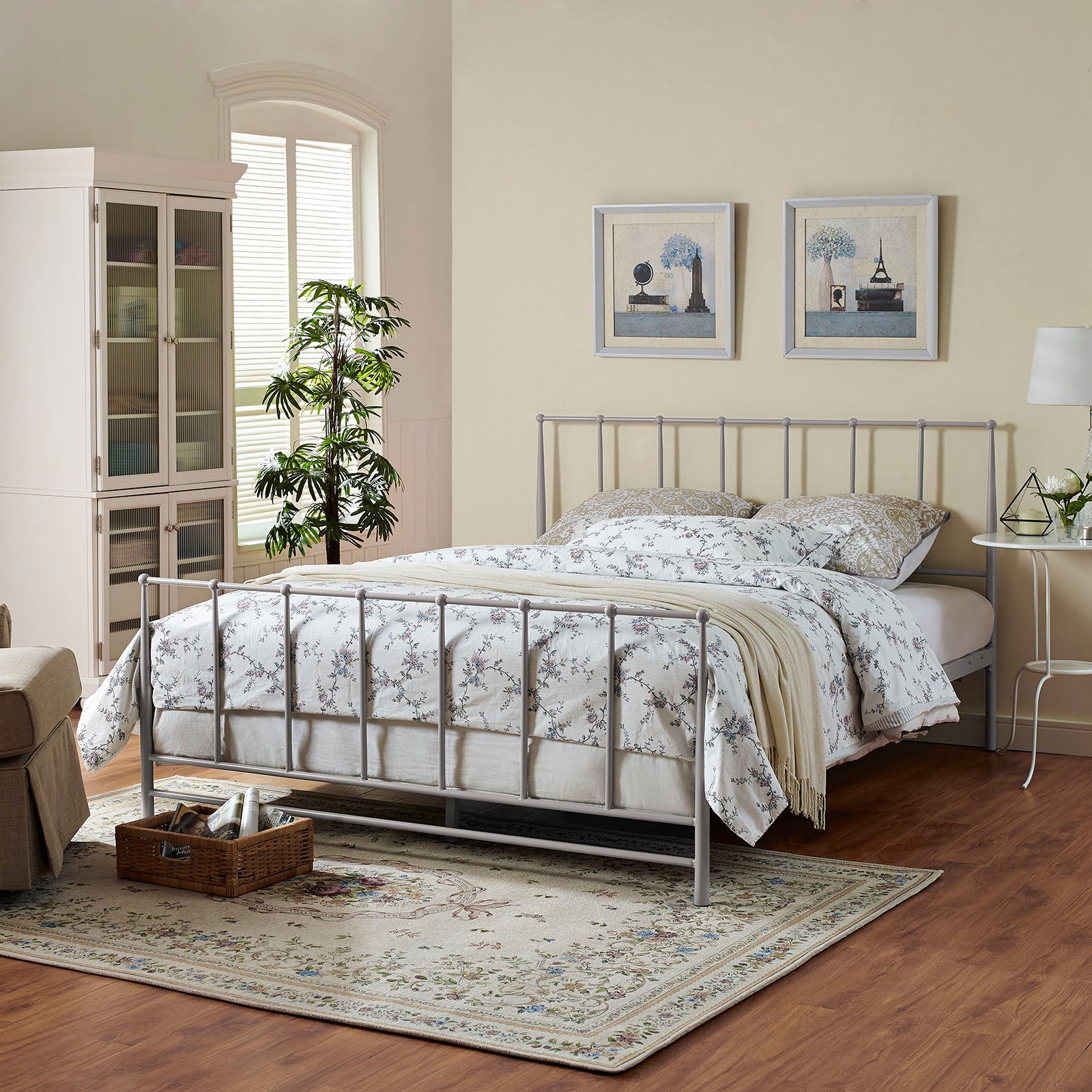 Modway Beds - Estate Queen Bed Gray