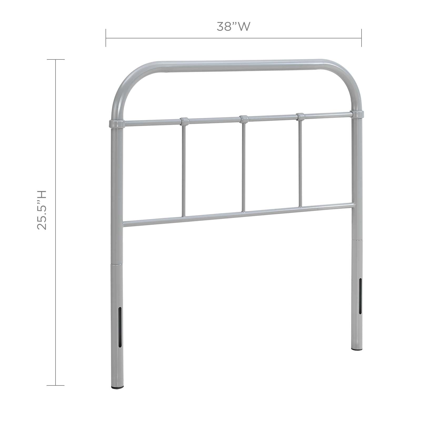 Modway Headboards - Serena Twin Steel Headboard Gray