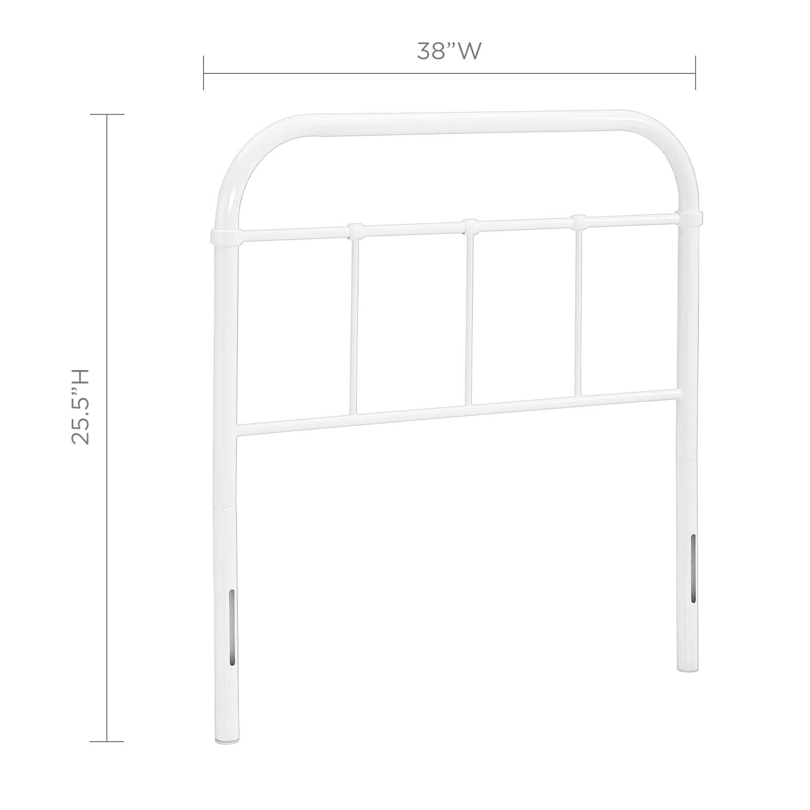 Modway Headboards - Serena Twin Steel Headboard White