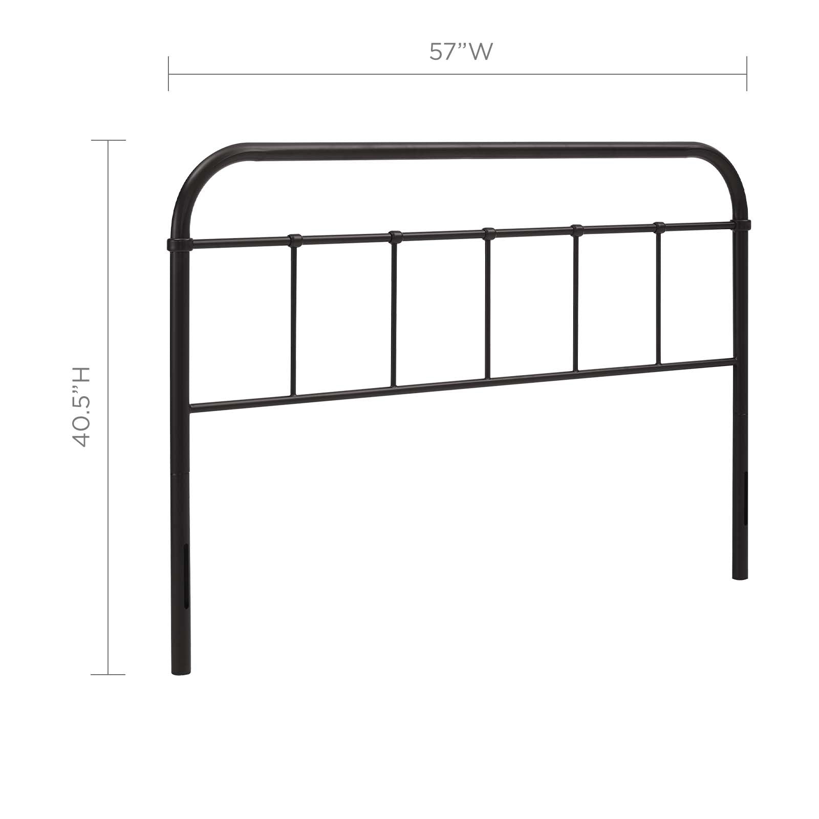 Modway Headboards - Serena Full Steel Headboard Brown