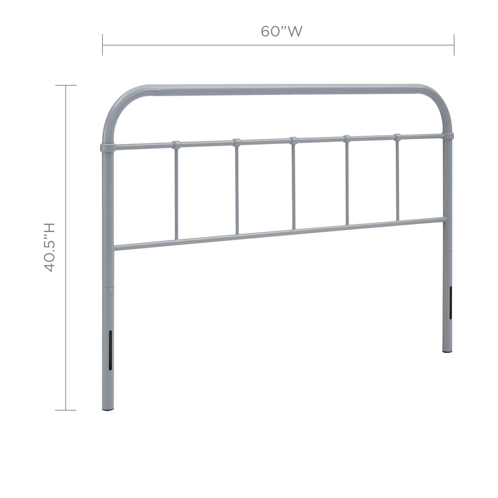 Modway Headboards - Serena Queen Steel Headboard Gray