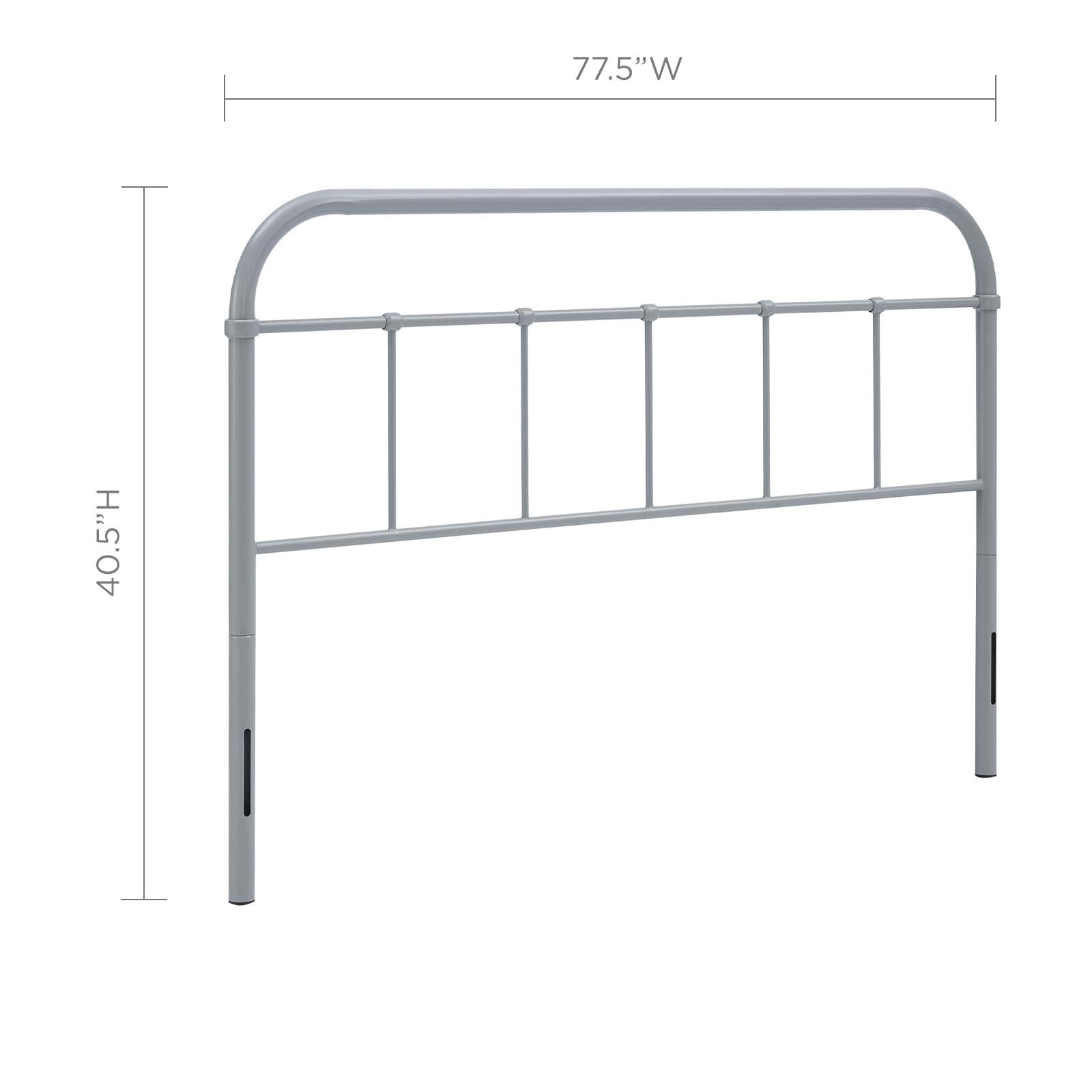 Modway Headboards - Serena King Steel Headboard Gray