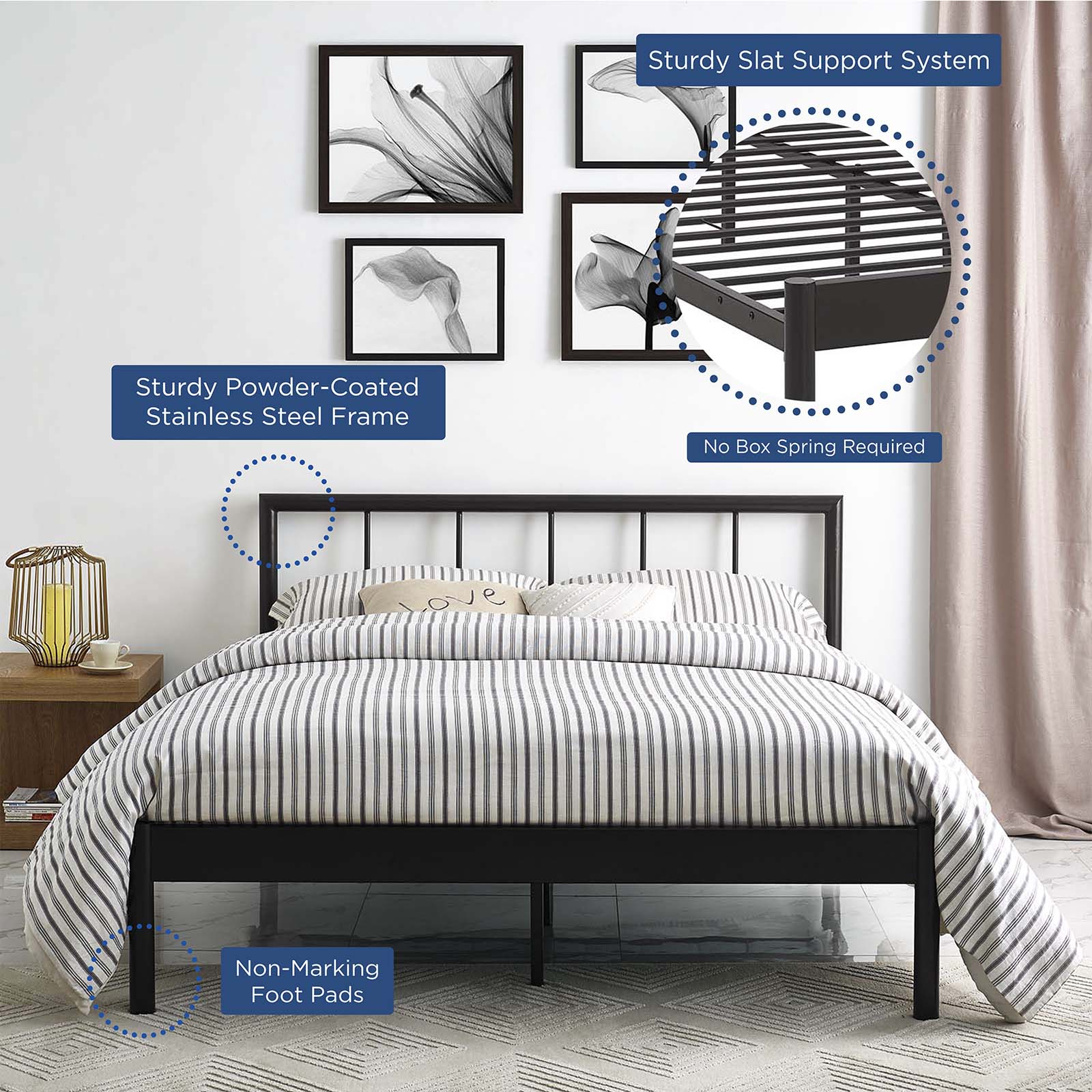 Modway Beds - Gwen Full Bed Frame Brown