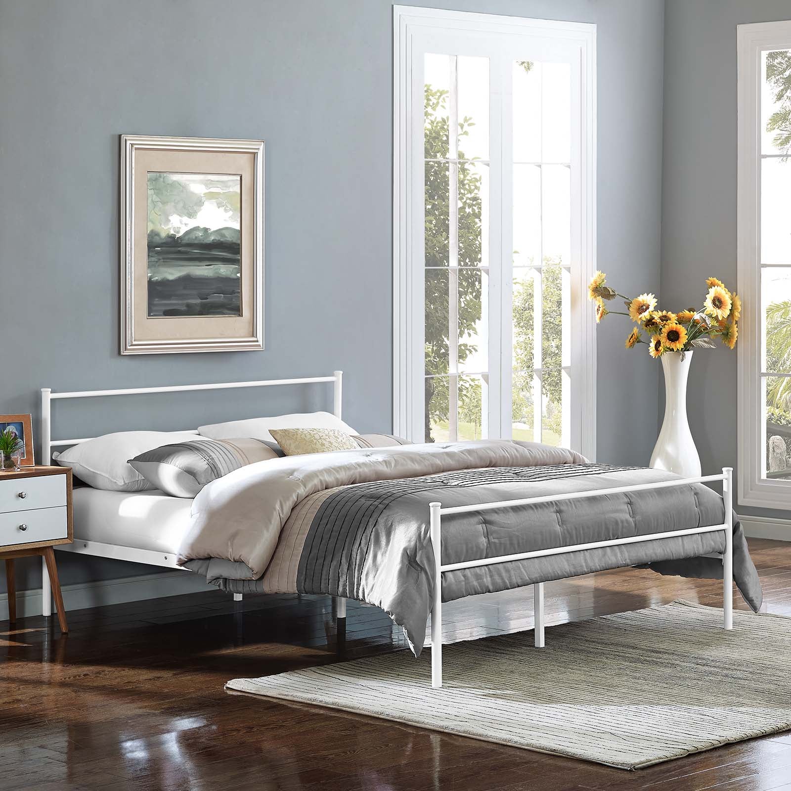 Modway Beds - Alina Full Platform Bed Frame White