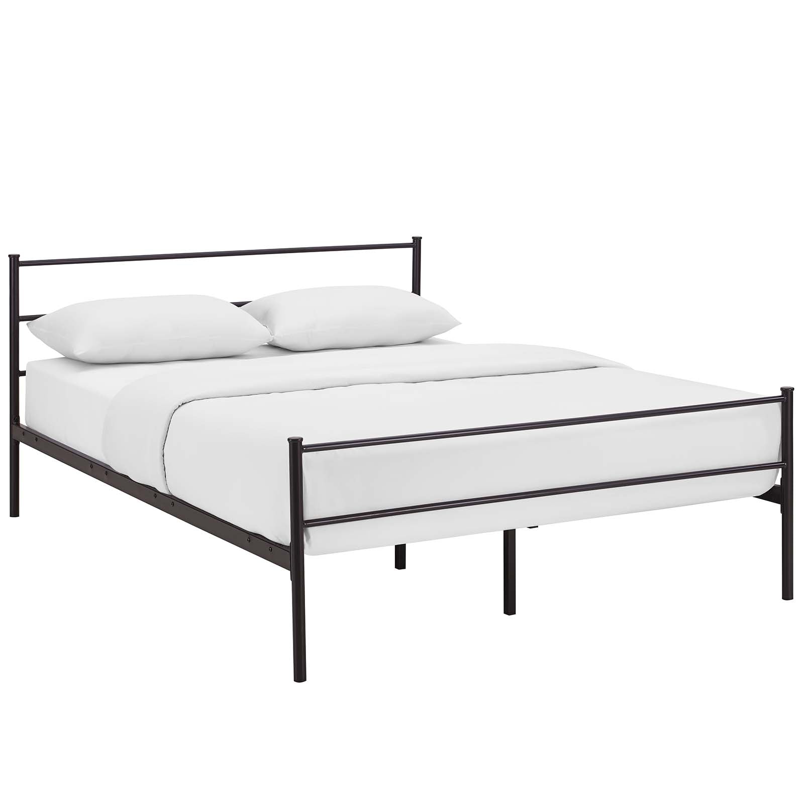 Modway Beds - Alina Queen Platform Bed Frame Brown