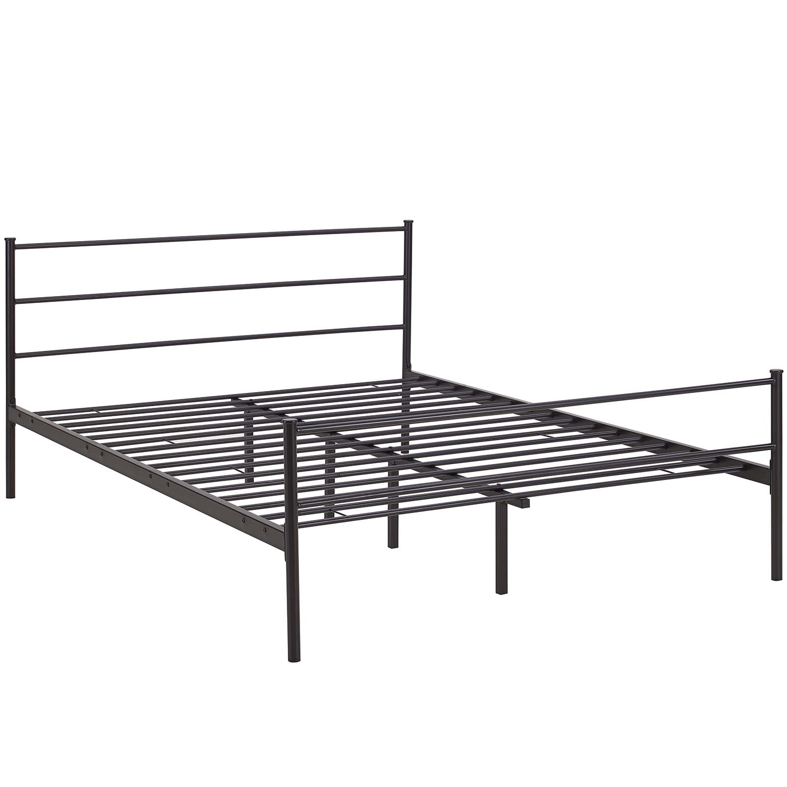 Modway Beds - Alina Queen Platform Bed Frame Brown