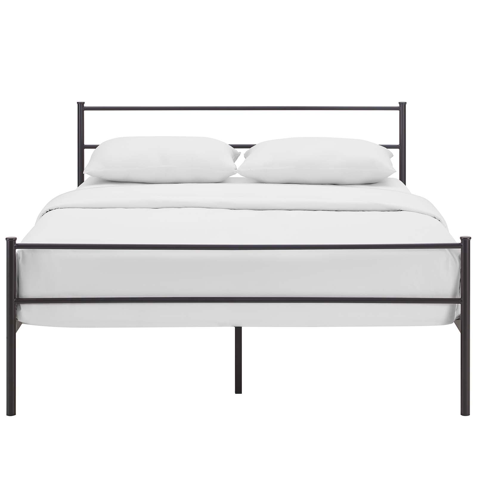 Modway Beds - Alina Queen Platform Bed Frame Brown