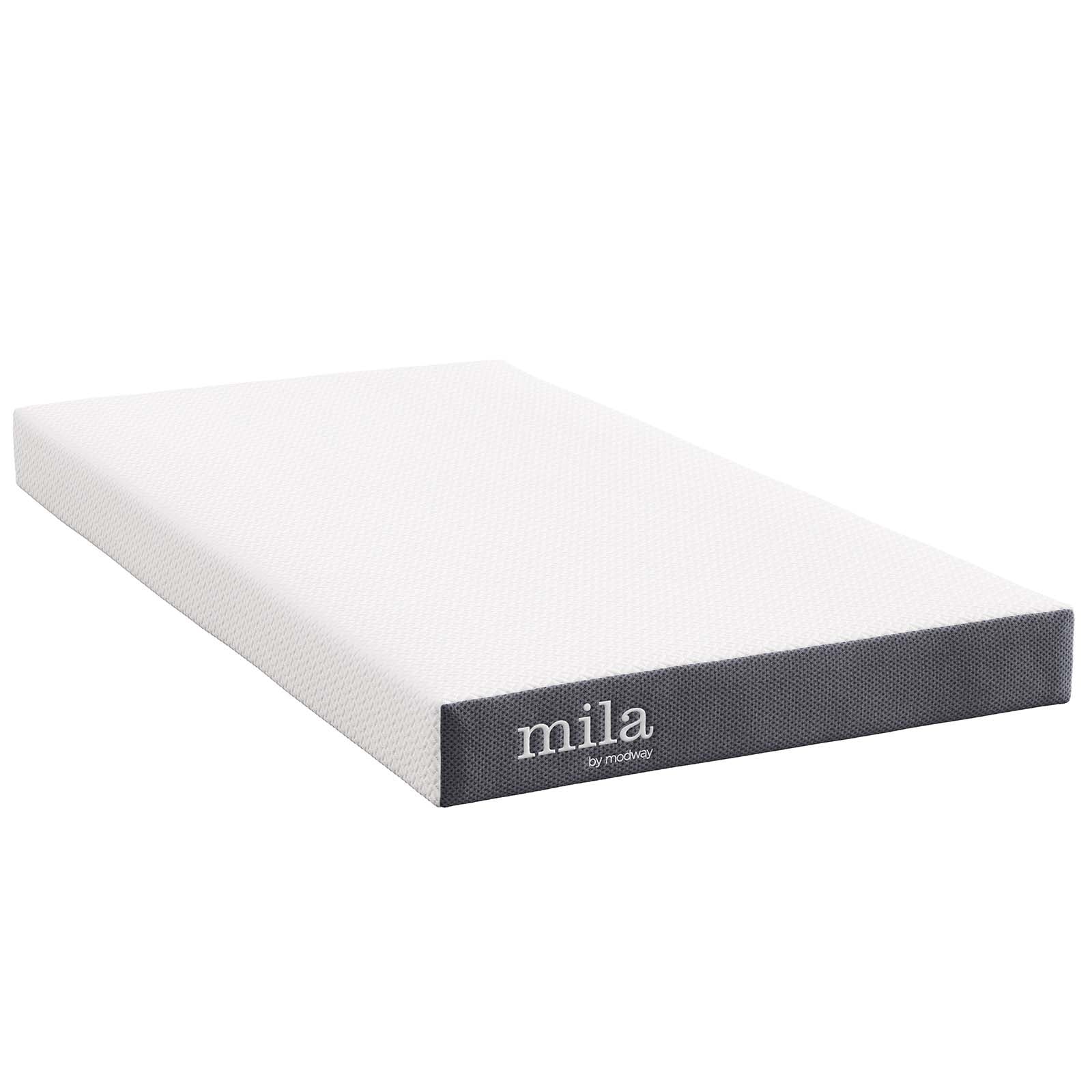 Modway Mattresses - Emma 6" Twin Mattress Gray & White