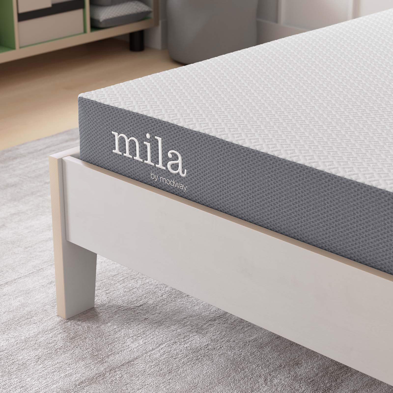 Modway Mattresses - Emma 6" Twin Mattress Gray & White