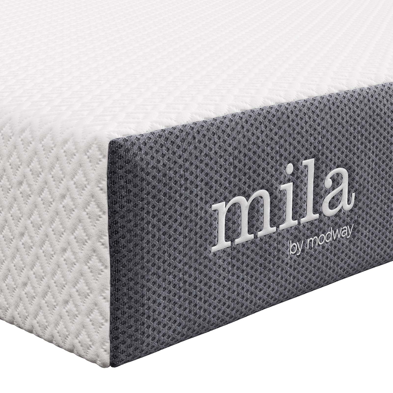Modway Mattresses - Emma 6" Twin Mattress Gray & White