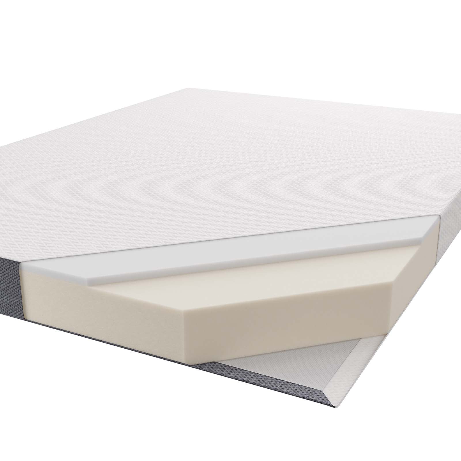 Modway Mattresses - Emma 6" Twin Mattress Gray & White