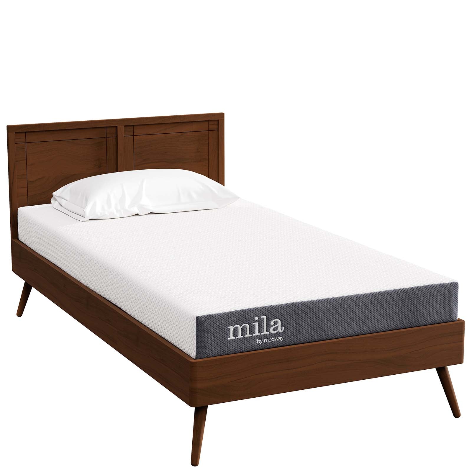 Modway Mattresses - Emma 6" Twin Mattress Gray & White